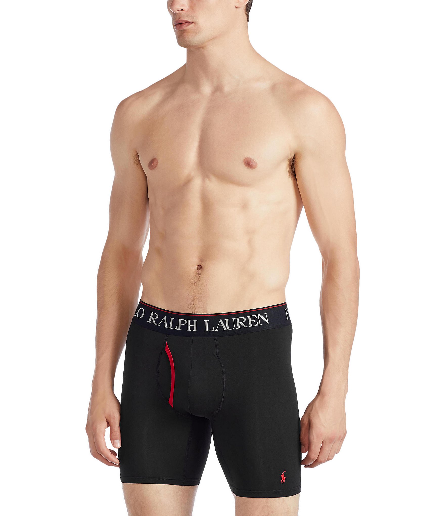 Polo Ralph Lauren 4D Flex Cooling Microfiber 6#double; Long Leg Boxer Brief 3-Pack