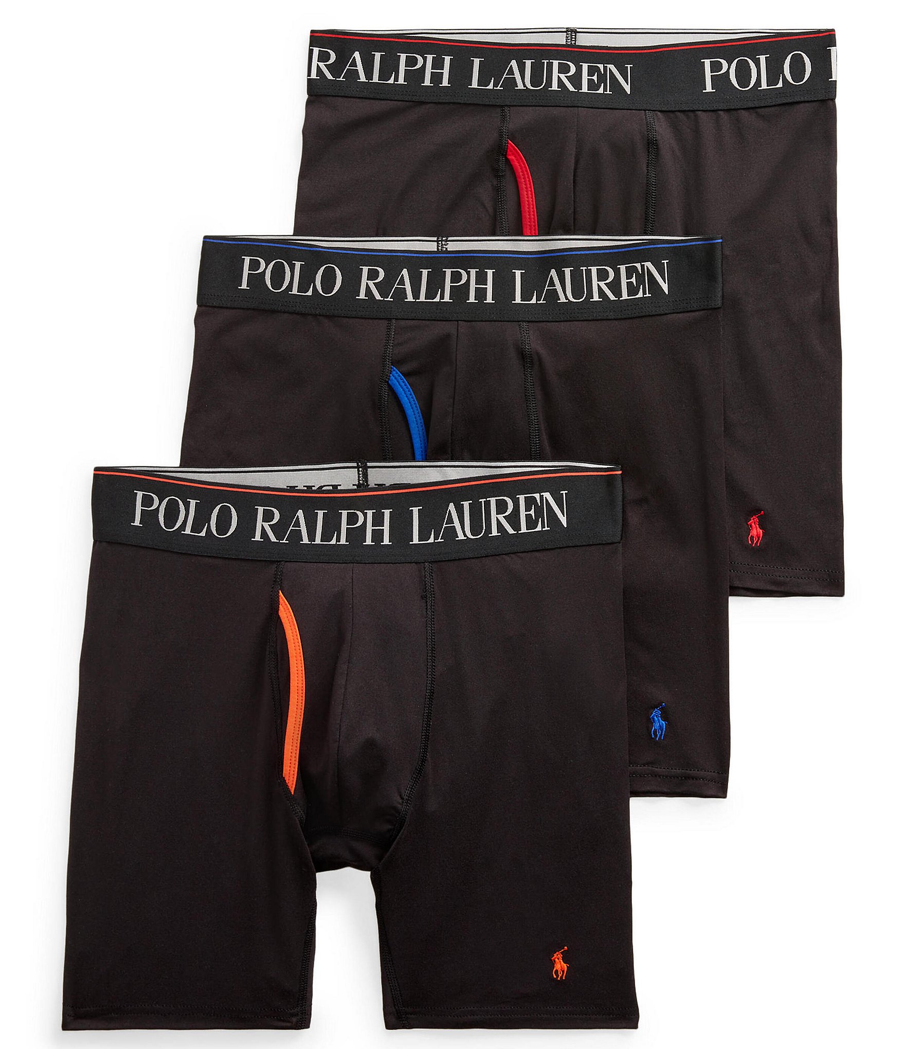 Polo Ralph Lauren 4D Flex Cooling Microfiber 6 Long Leg Boxer Brief 3-Pack  | Dillard's
