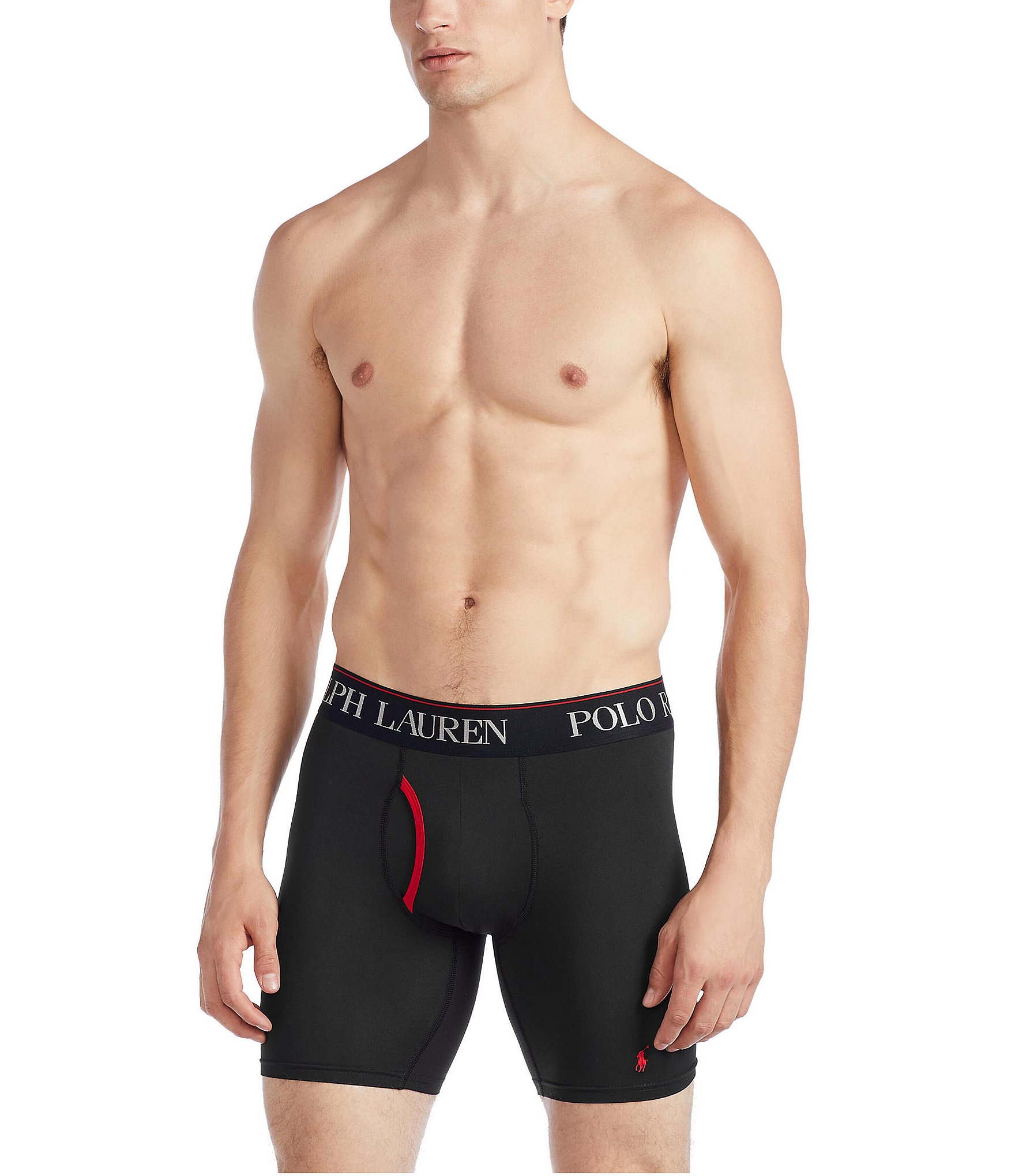 Polo Ralph Lauren 4D Flex Cooling Microfiber 6#double; Long Leg Boxer Brief 3-Pack