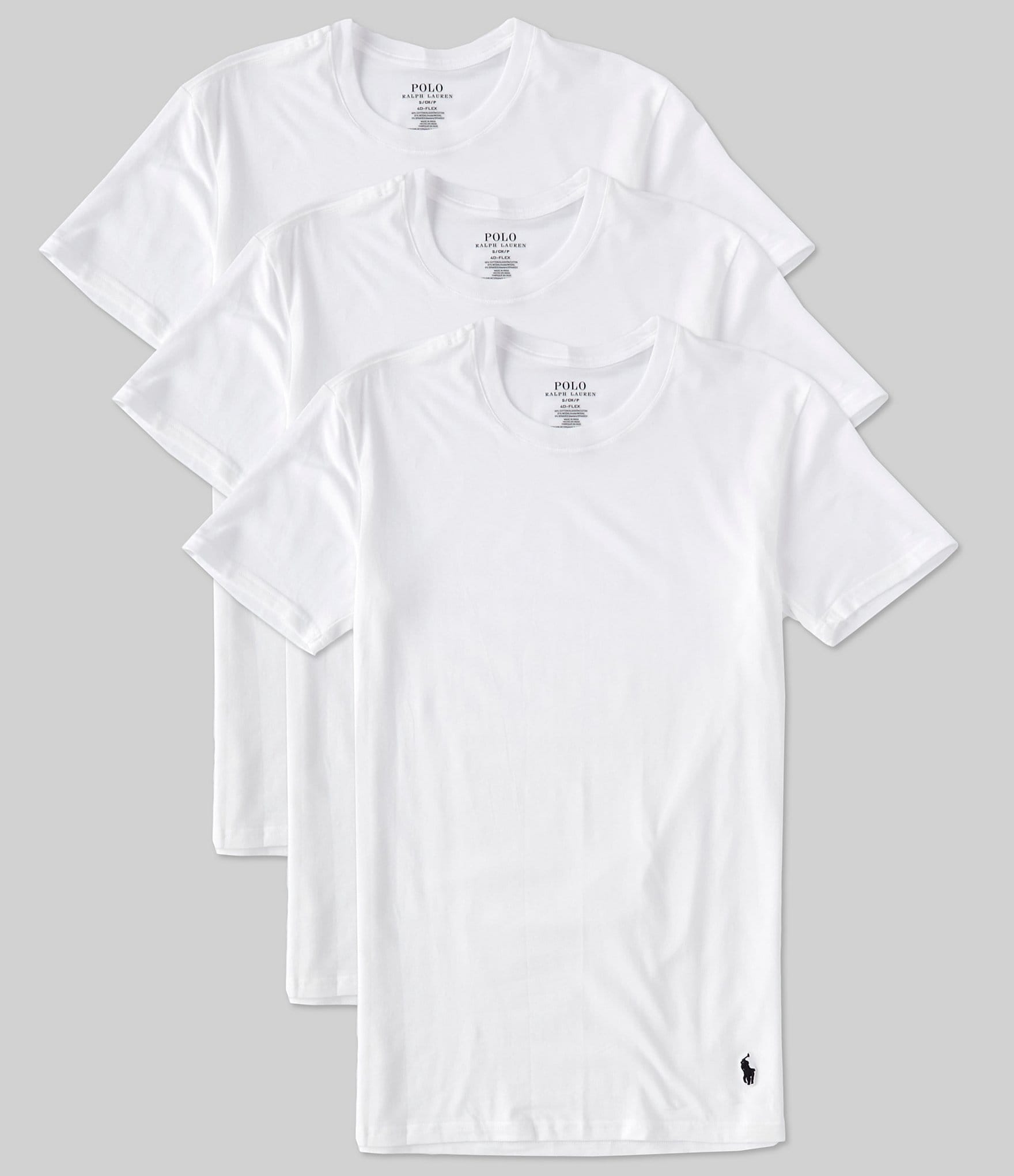 Polo Ralph Lauren 4D Flex Lux Cotton Modal Undershirt 3-Pack | Dillard's