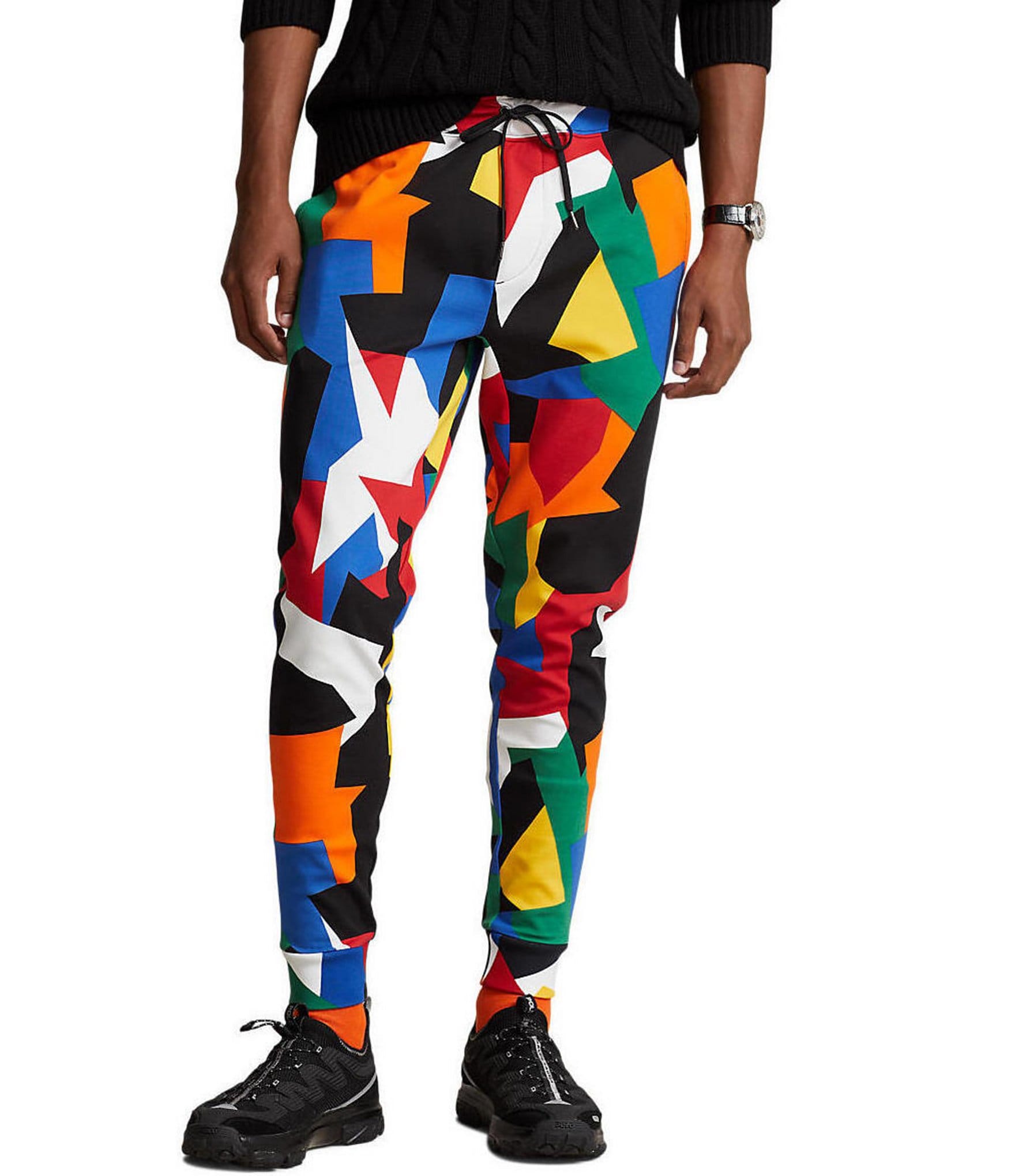 Polo Ralph Lauren Abstract-Print Double-Knit Jogger Pants | Dillard's