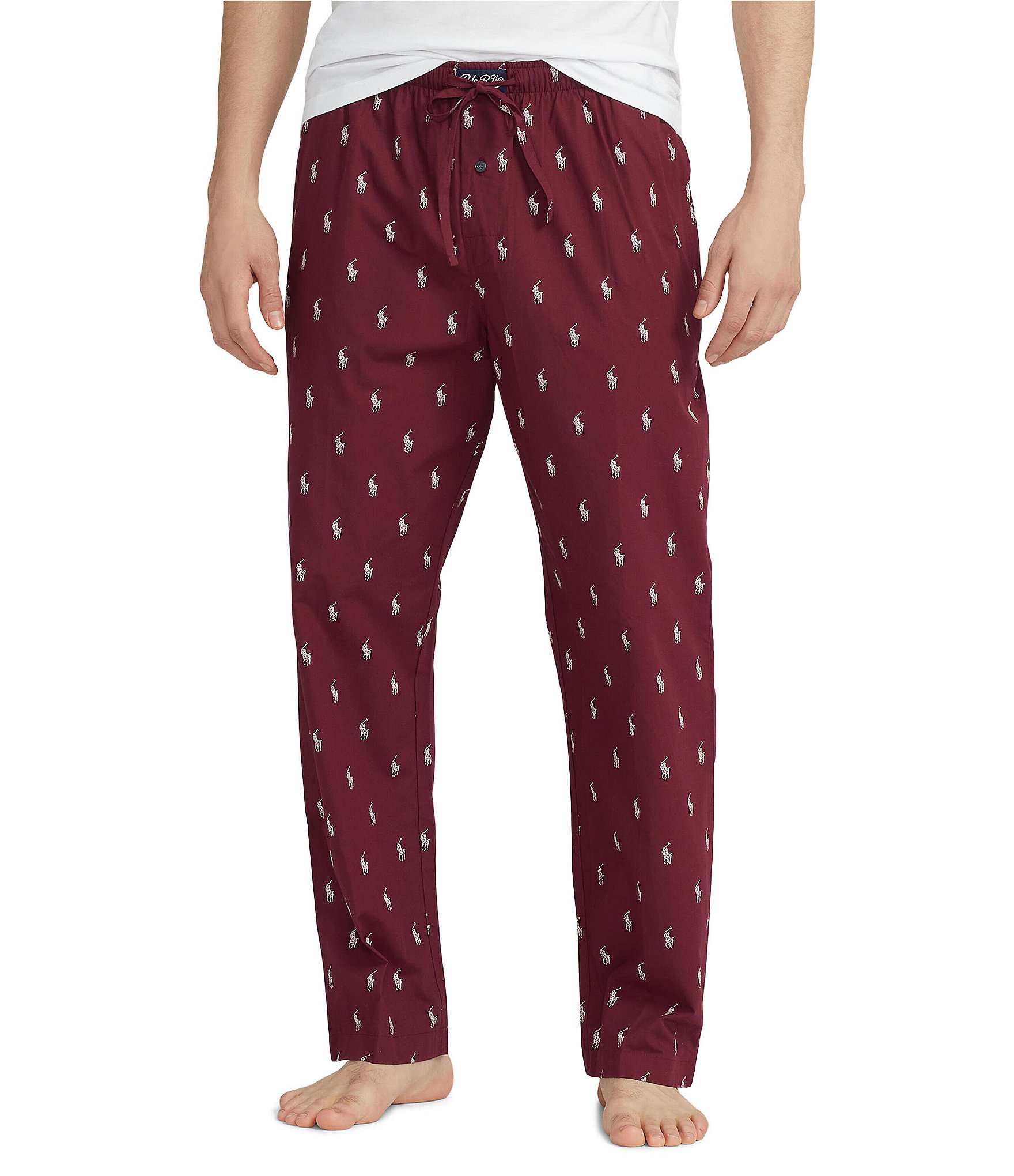 Polo Ralph Lauren Allover Pony Print Broadcloth Pajama Pants | Dillard's