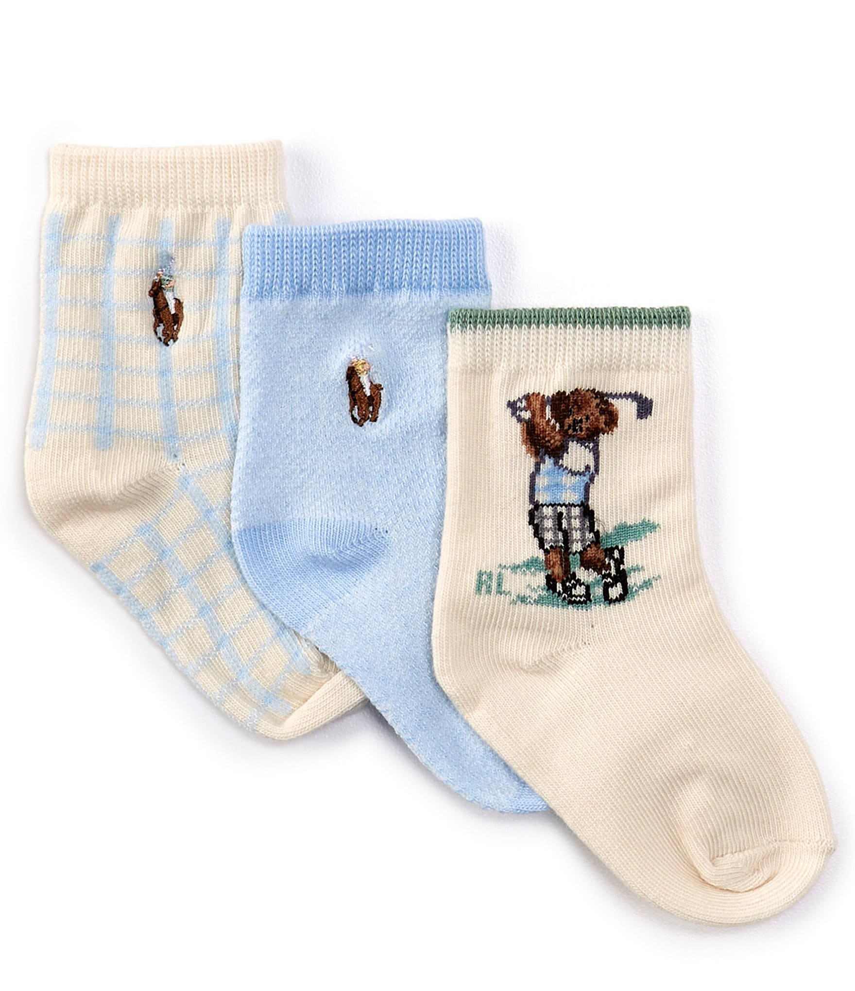 Polo Ralph Lauren Baby Boys 6-24 Months Magnolia Grove 3-Pack Socks