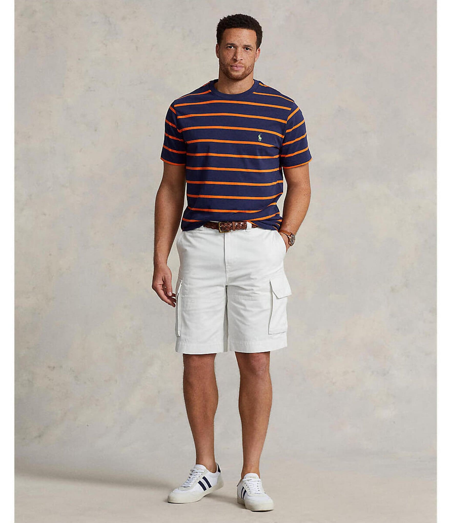 Polo Ralph Lauren Big & Tall 9.25#double; Inseam and Relaxed-Fit Slub Twill Cargo Shorts