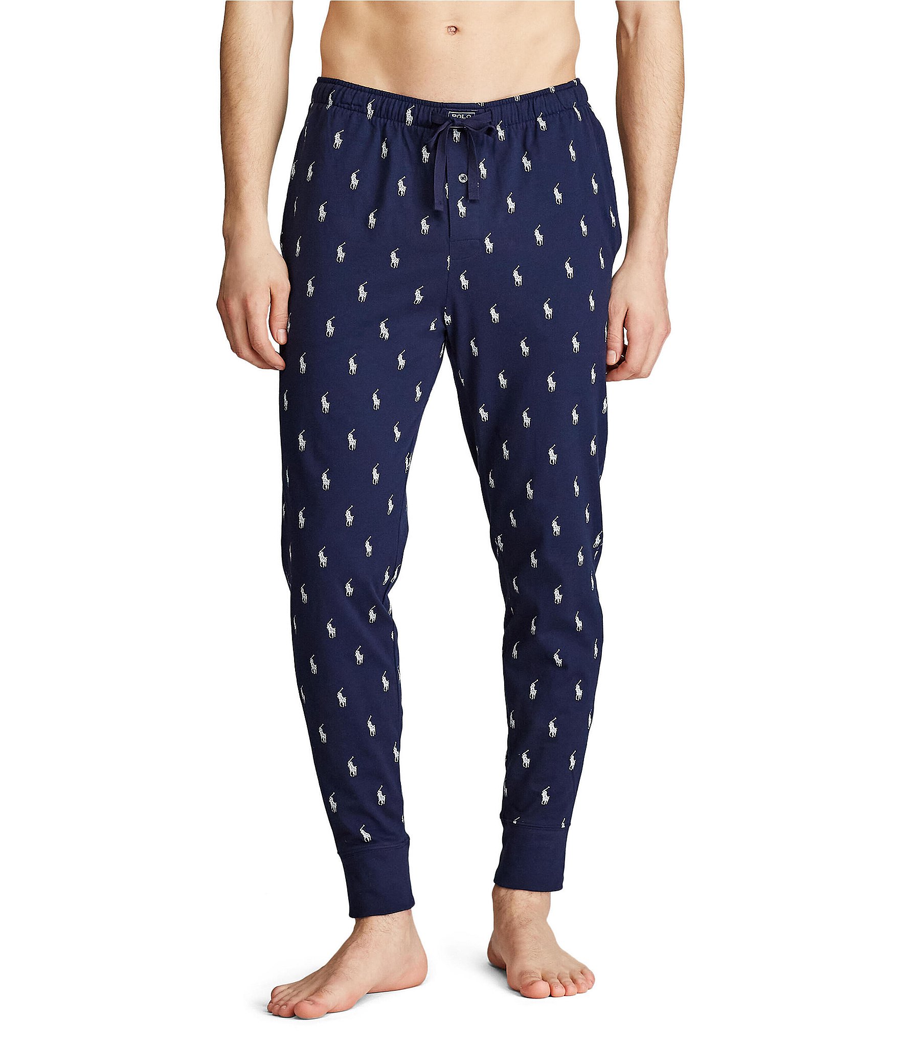 Polo Ralph Lauren Big & Tall All Over Polo Player Knit Pajama Pants ...