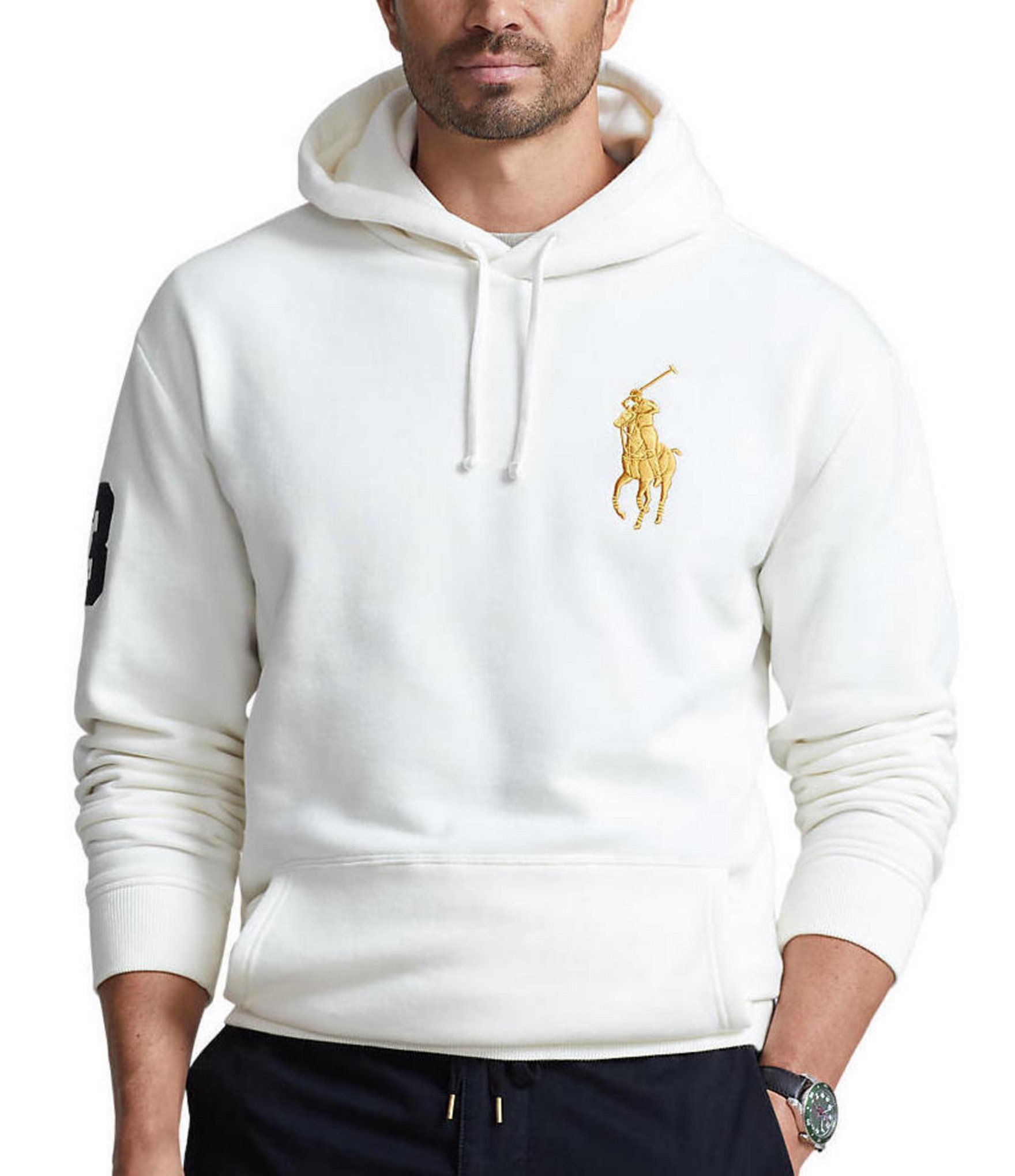 Ralph Lauren Kids Polo Pony embroidered hoodie - White