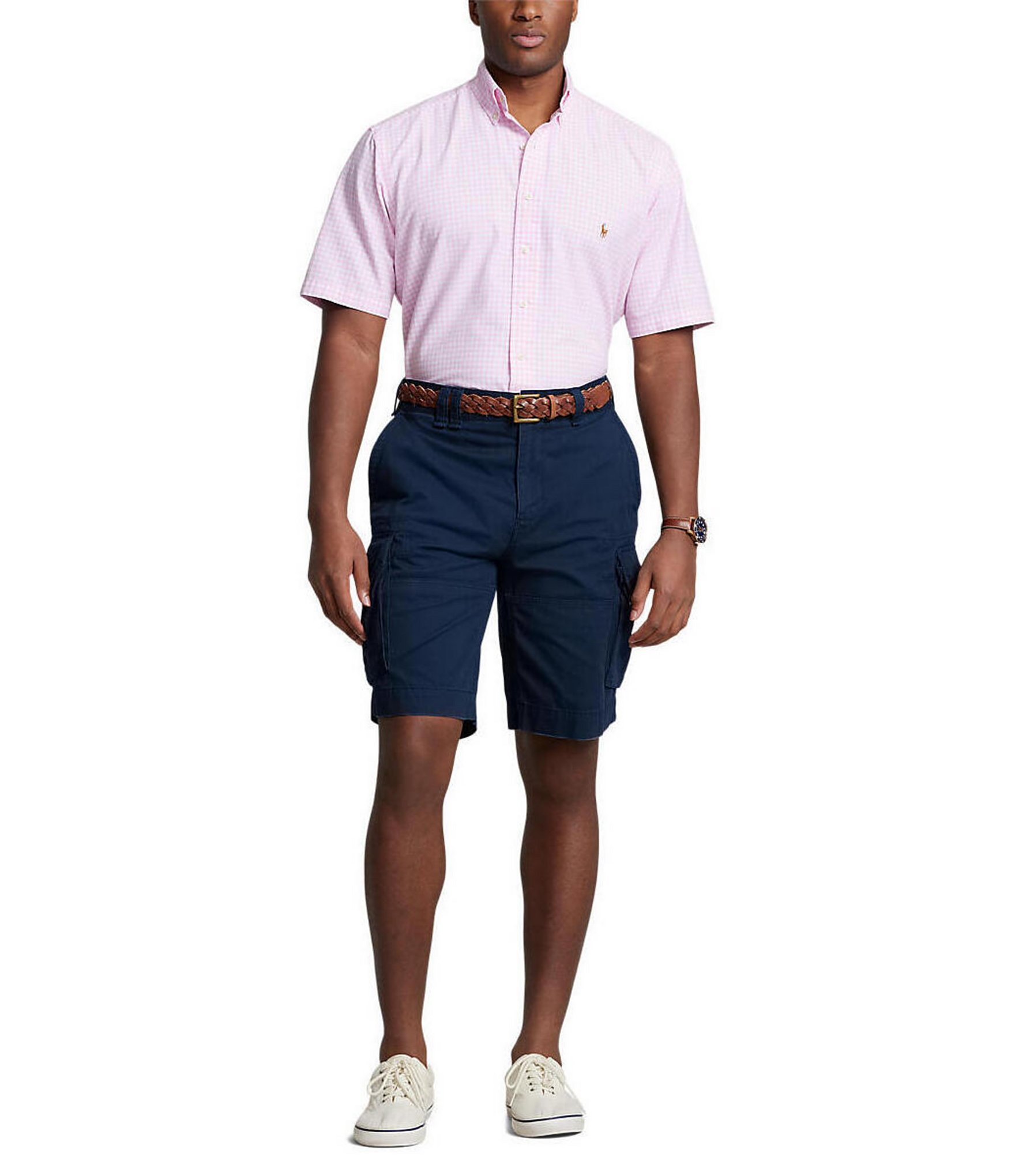 Polo Ralph Lauren Big & Tall Classic Fit Gingham Short Sleeve Oxford Shirt