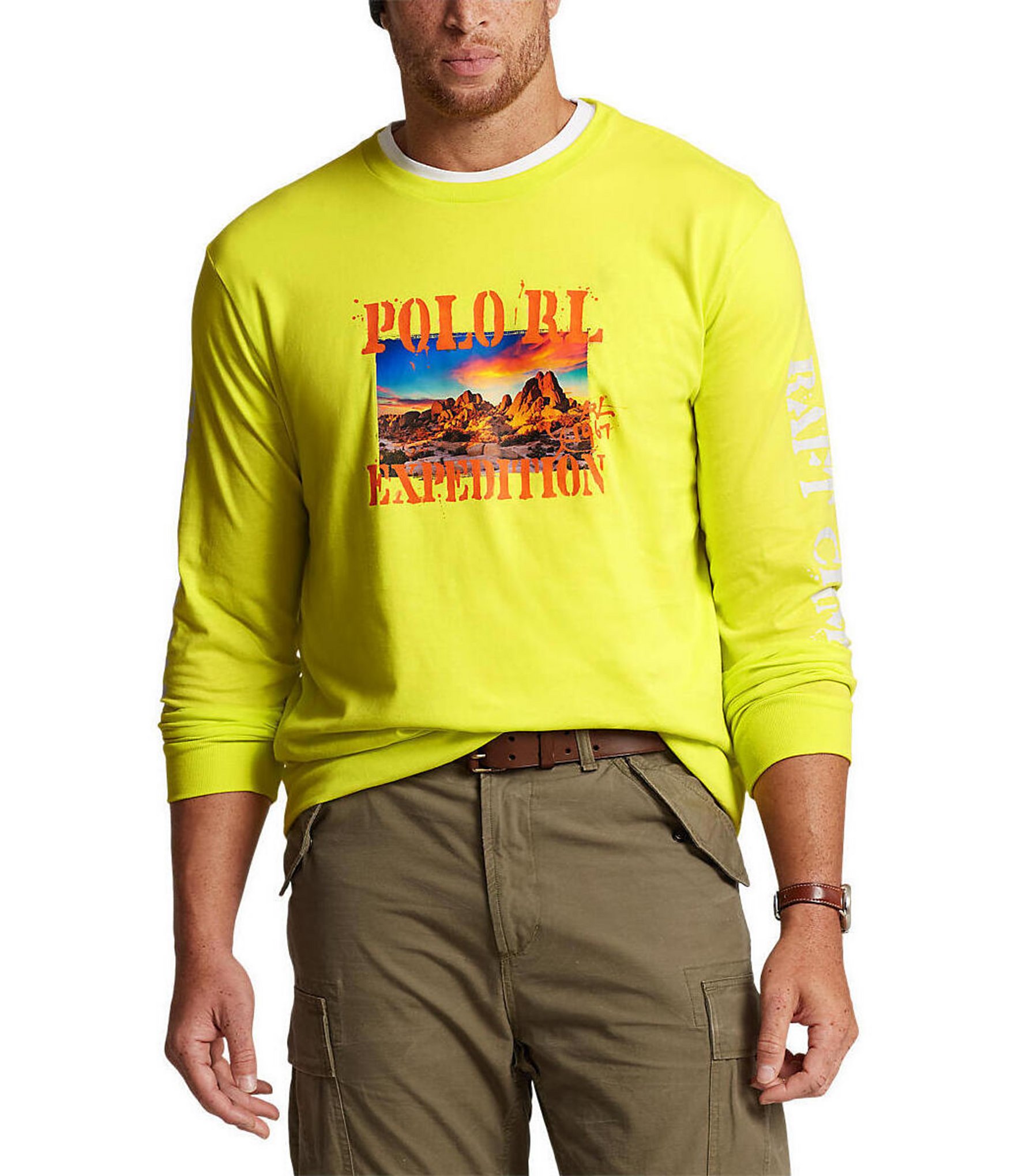 Polo Ralph Lauren Big & Tall Classic-Fit Graphic Long-Sleeve T