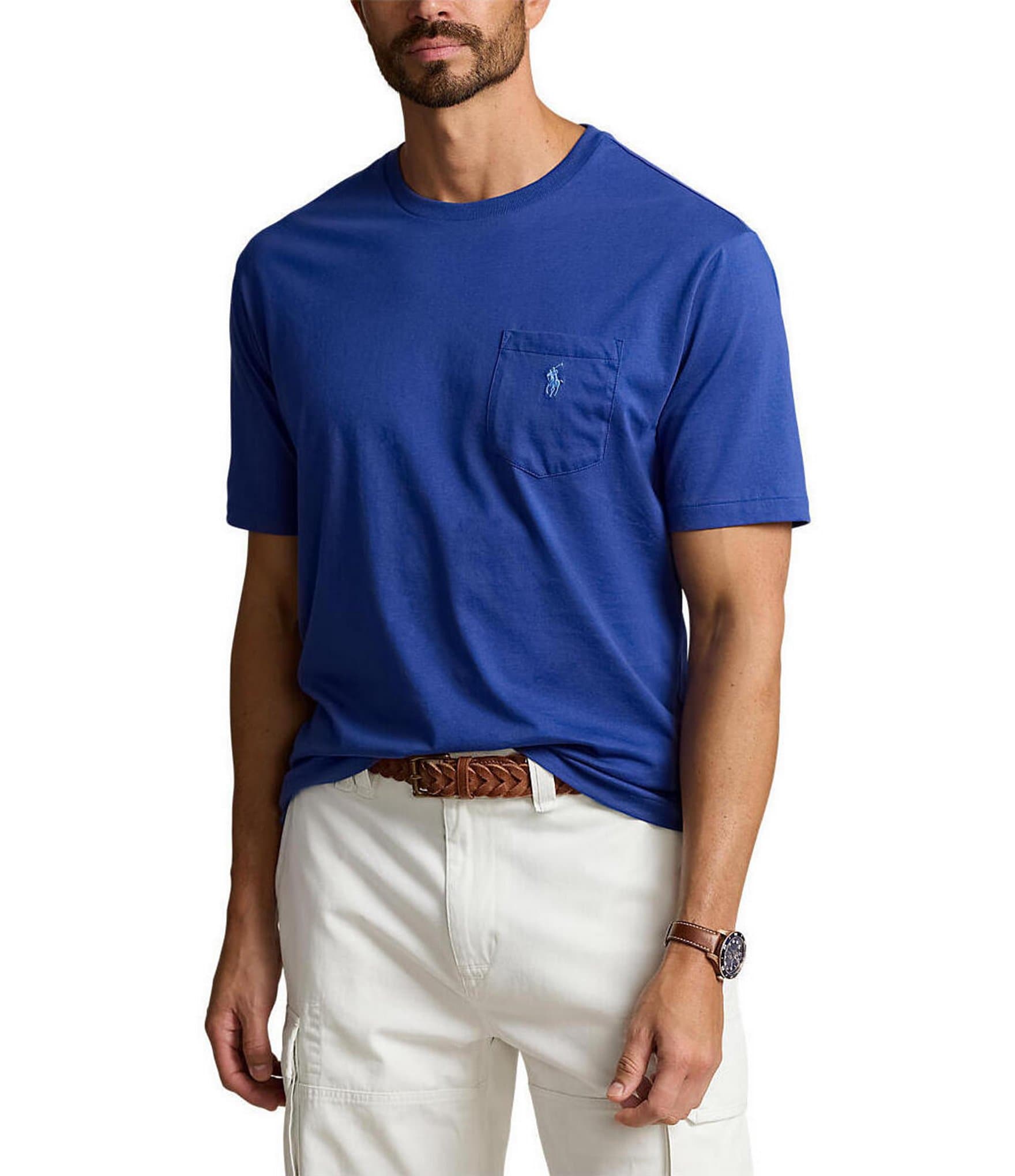 Polo Ralph Lauren Short Sleeve Solid Pocket Crewneck Tee Shirt - Westport  Big & Tall