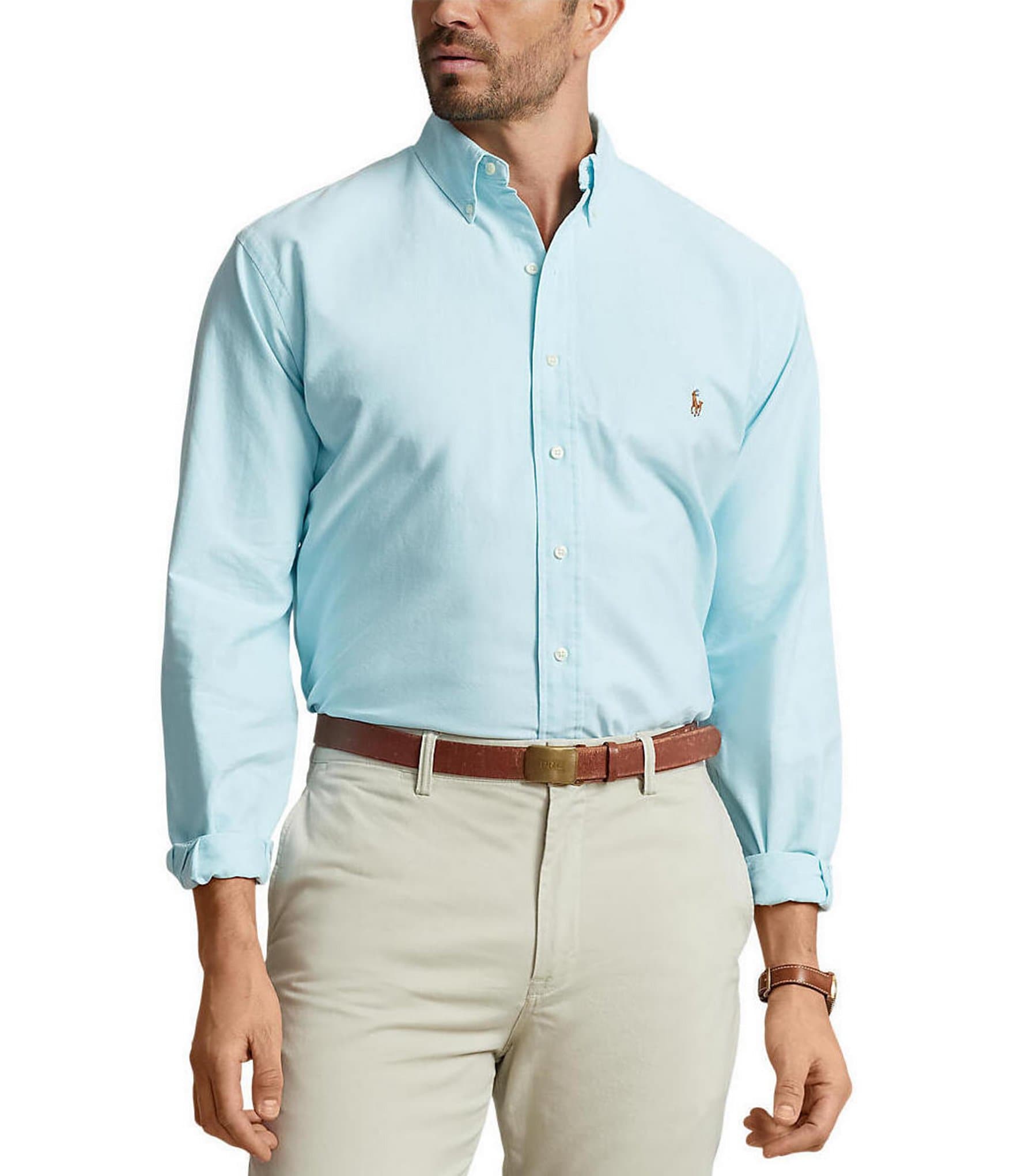 Ralph Lauren, Shirts, Ralph Lauren Mens 3xb Button Down Long Sleeve Thick  0 Cotton Green Pony Logo