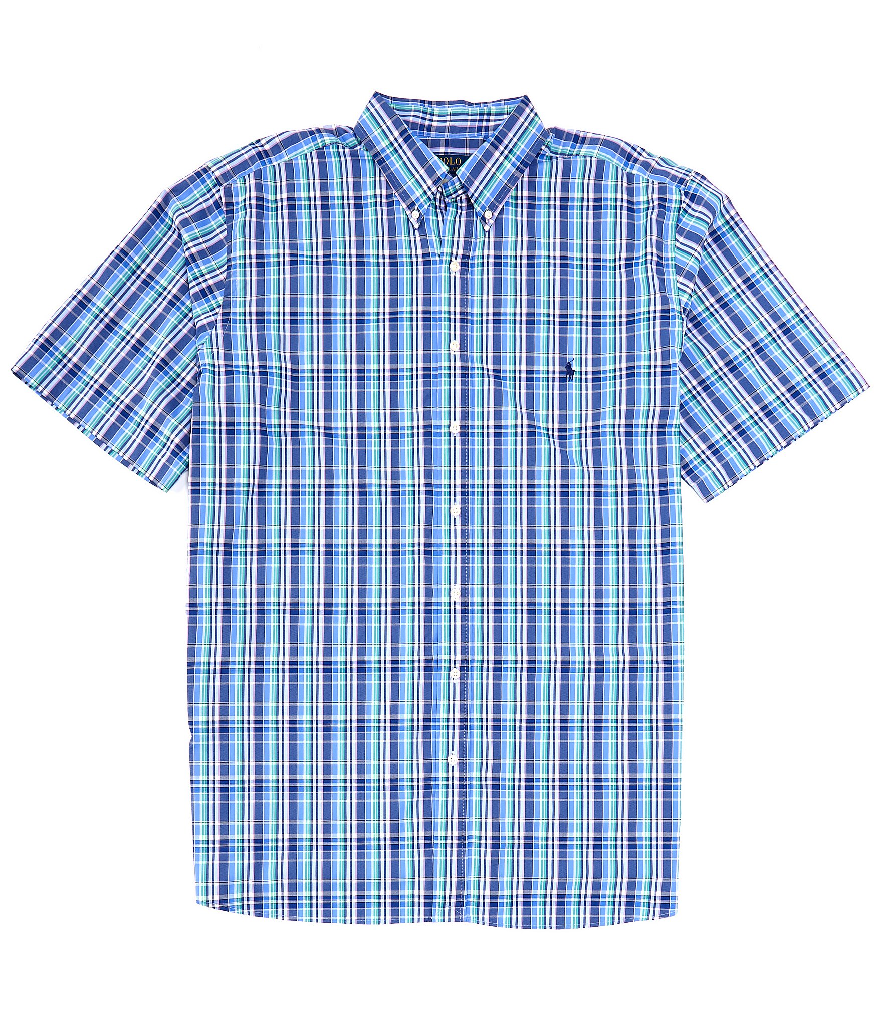 Polo Ralph Lauren Big & Tall Classic Fit Performance Short Sleeve Plaid ...