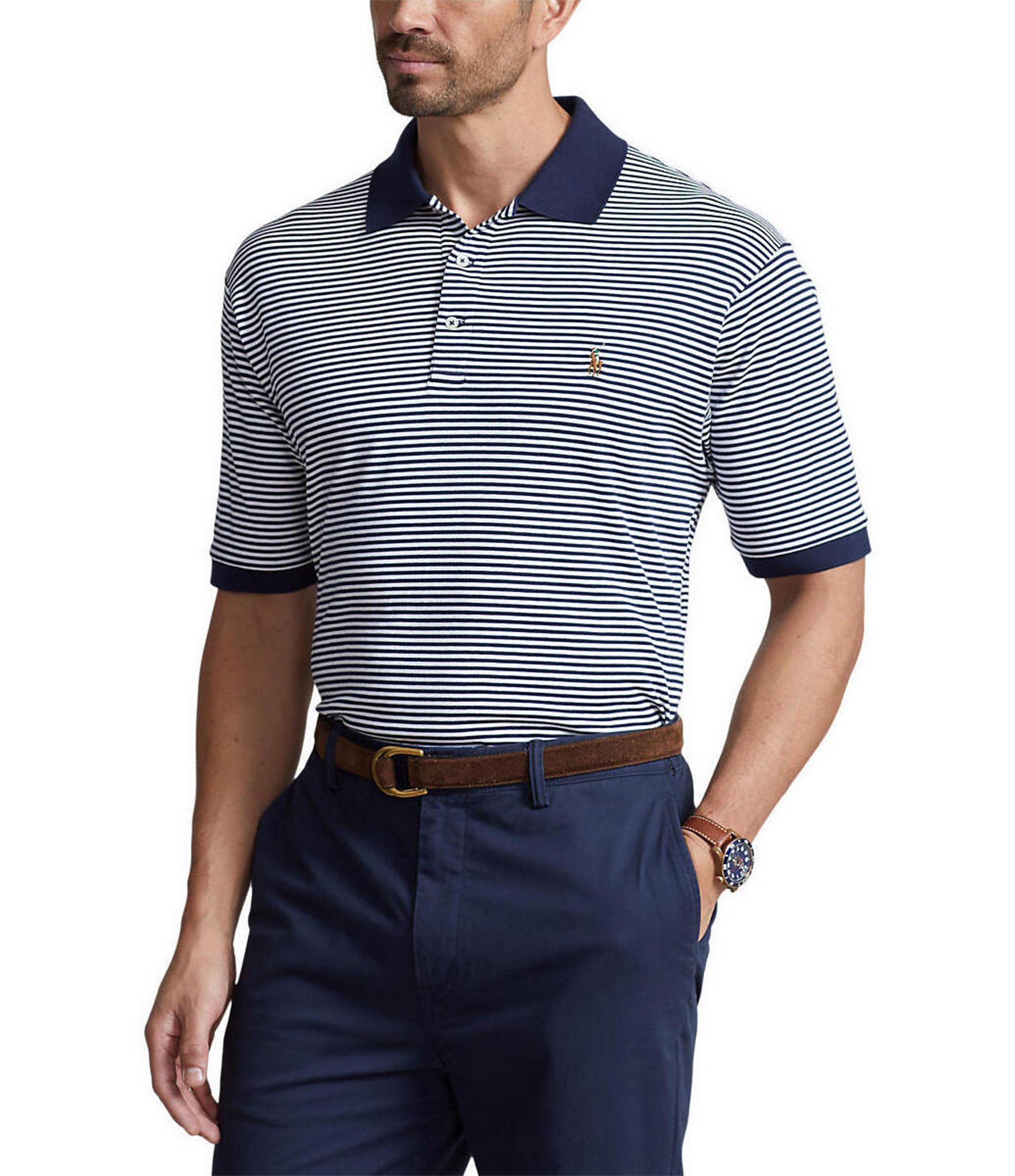 Polo Ralph Lauren Big & Tall Classic Fit Short Sleeve Striped Polo ...