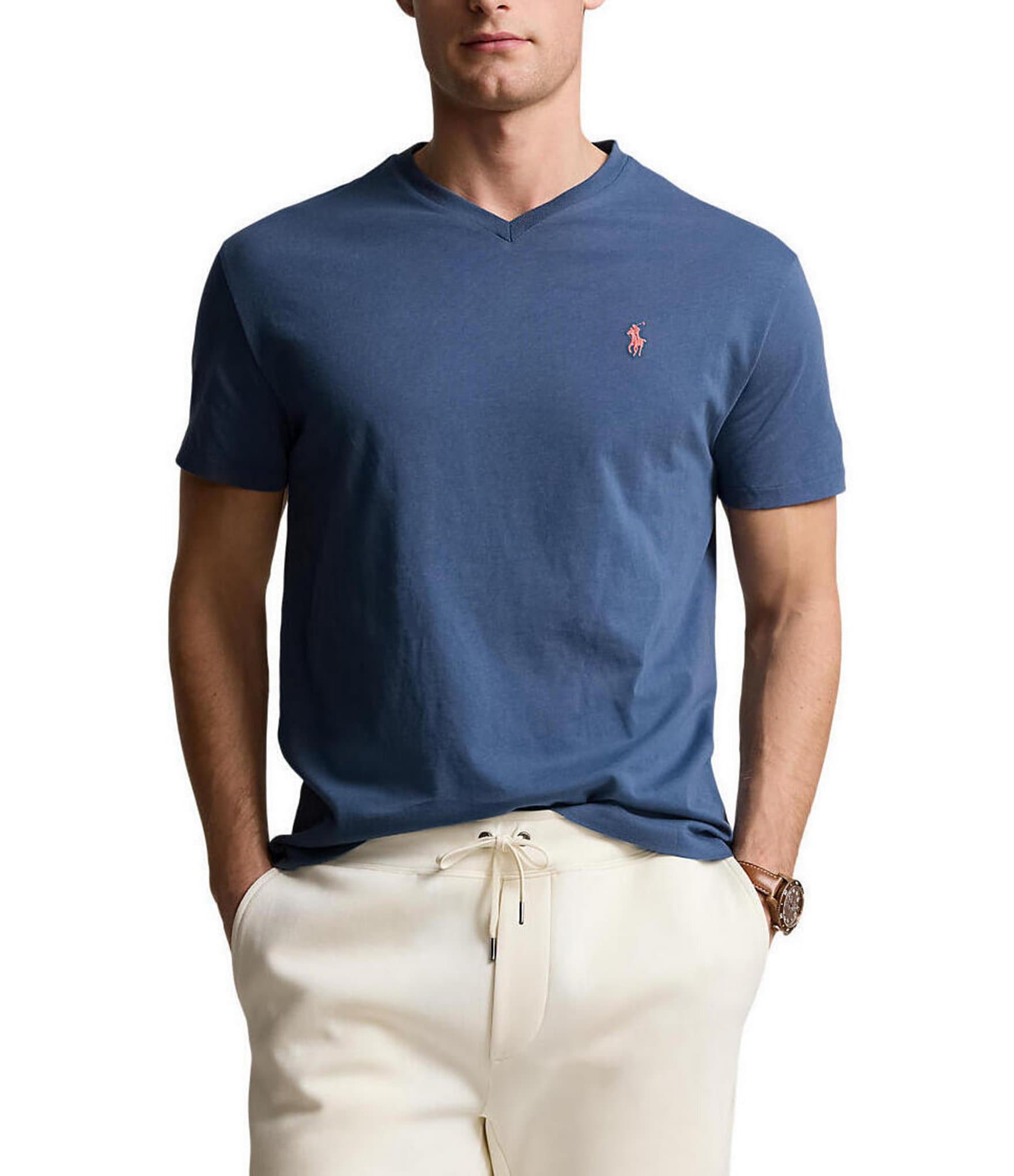 Polo Ralph Lauren Big & Tall Classic Fit Short Sleeve V-Neck T-Shirt