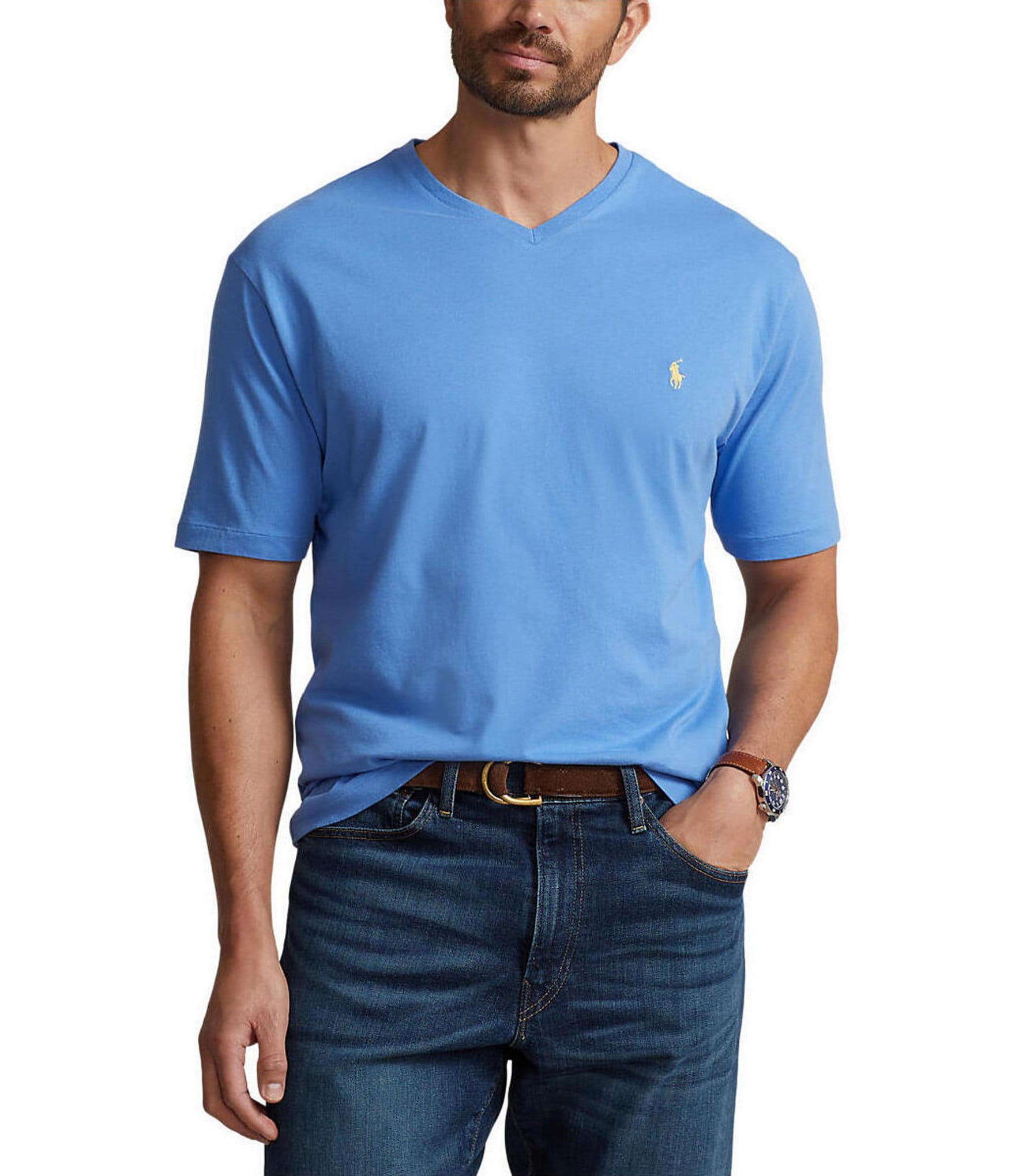 Polo Ralph Lauren Big & Tall Classic Fit Short Sleeve V-Neck T-Shirt ...