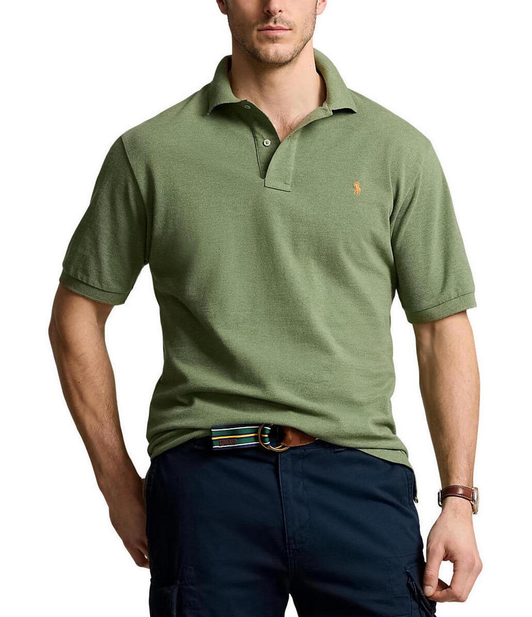 Polo Ralph Lauren Big & Tall Classic Fit Solid Cotton Mesh Polo