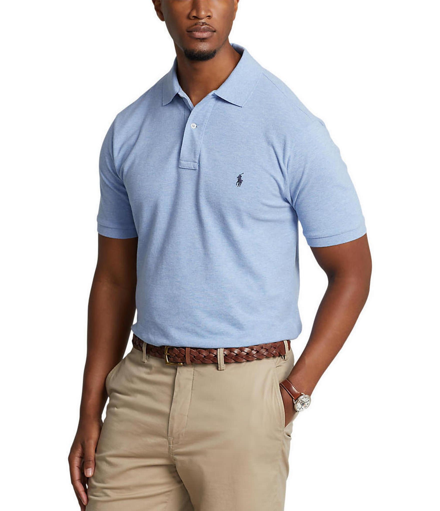 Polo Ralph Lauren Big & Tall Classic Fit Solid Cotton Mesh Polo Shirt