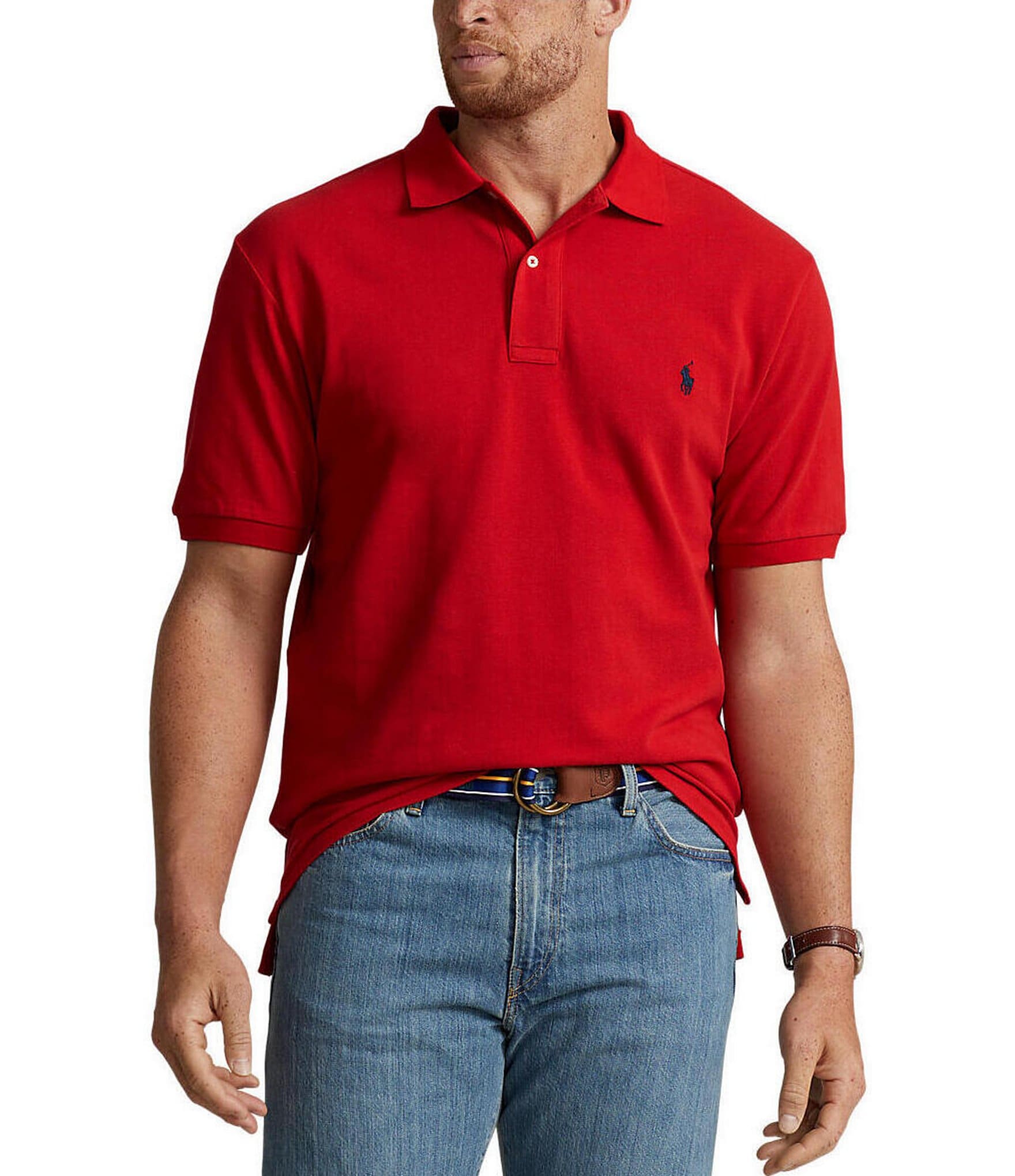 Red Men's Big & Tall Polos