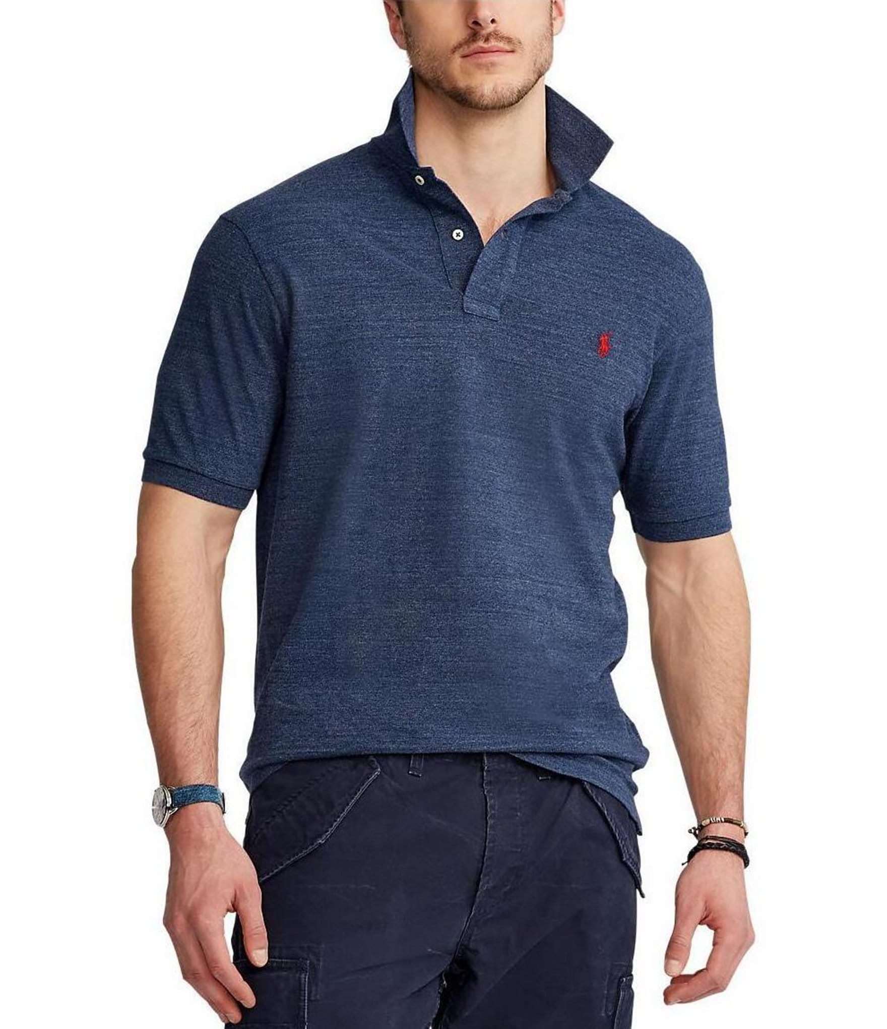 Polo Ralph Lauren Big & Tall Classic-Fit Short-Sleeved Cotton Mesh Polo ...