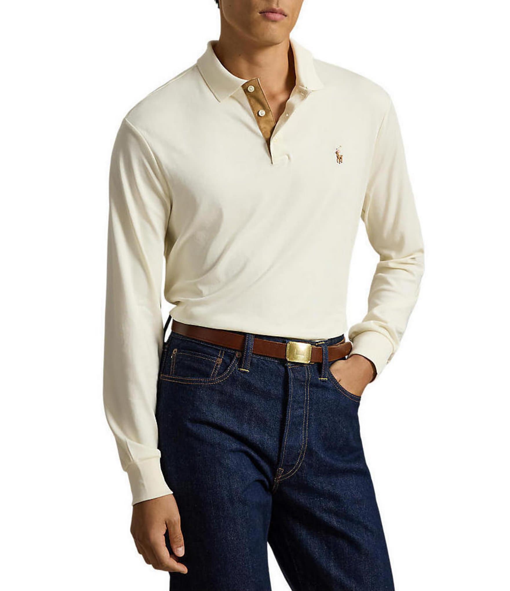 Polo Ralph Lauren Classic Fit Soft Cotton Long Sleeve Polo Shirt
