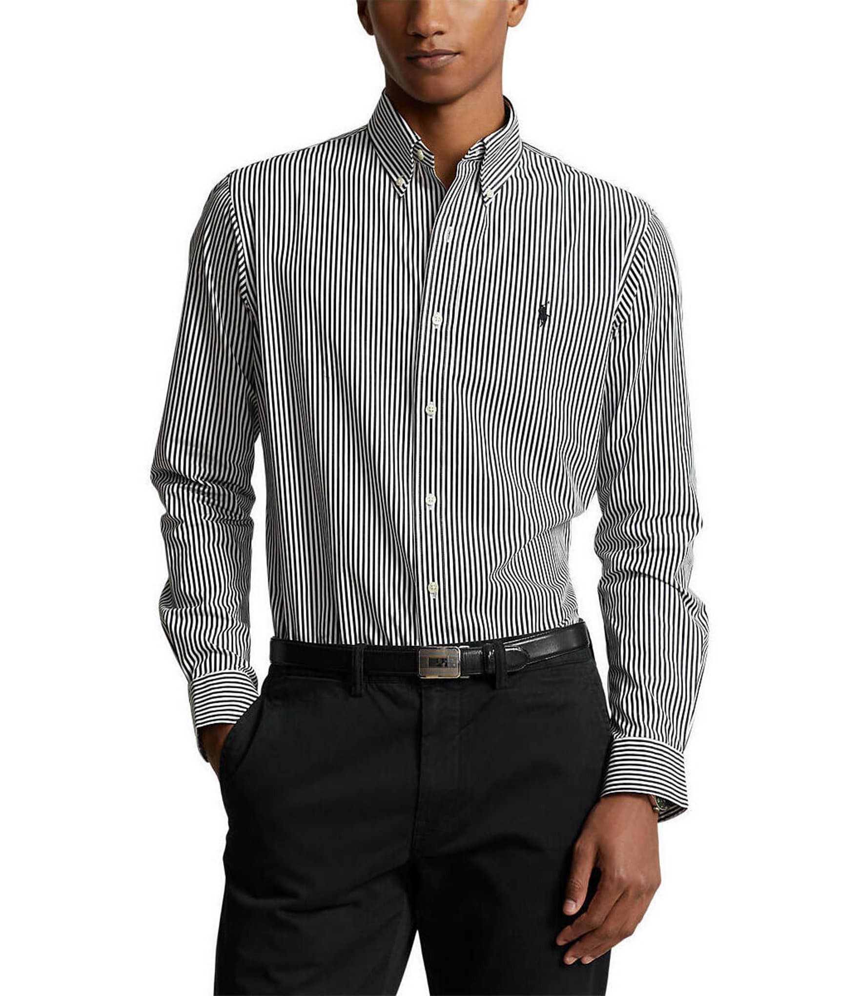 Polo Ralph Lauren Big & Tall Classic Fit Striped Stretch Poplin Shirt ...