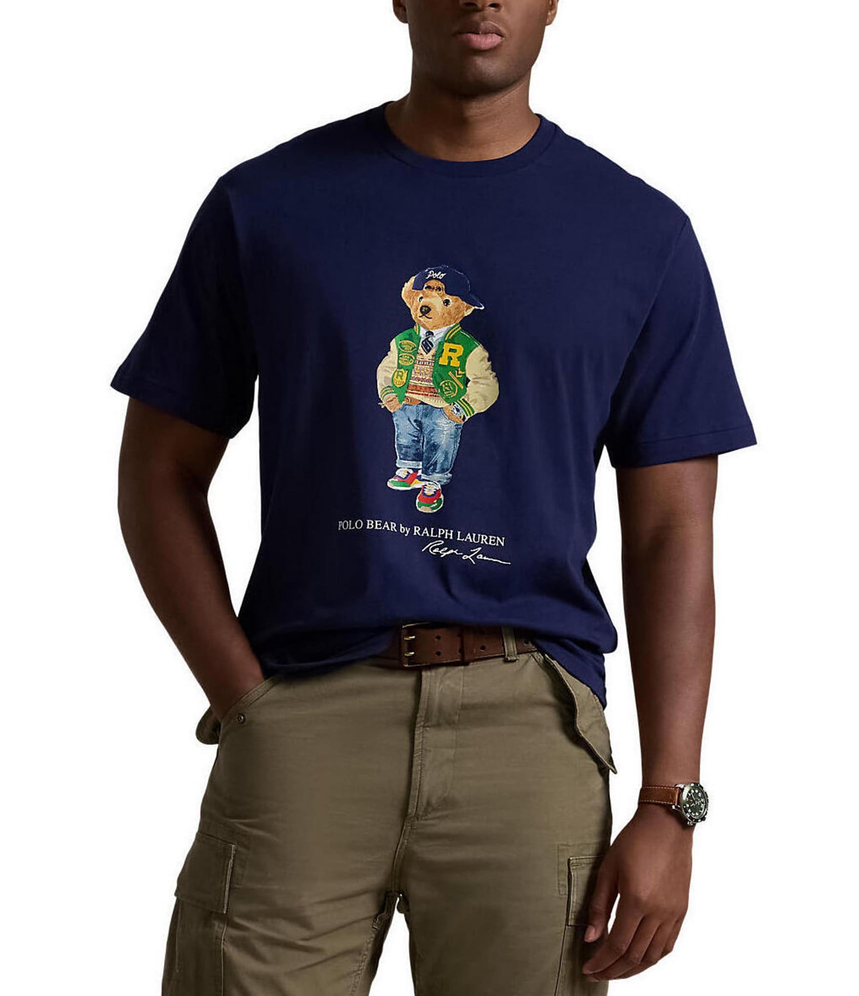 Polo Ralph Lauren Big & Tall Classic Fit Varsity Polo Bear Short Sleeve T-Shirt