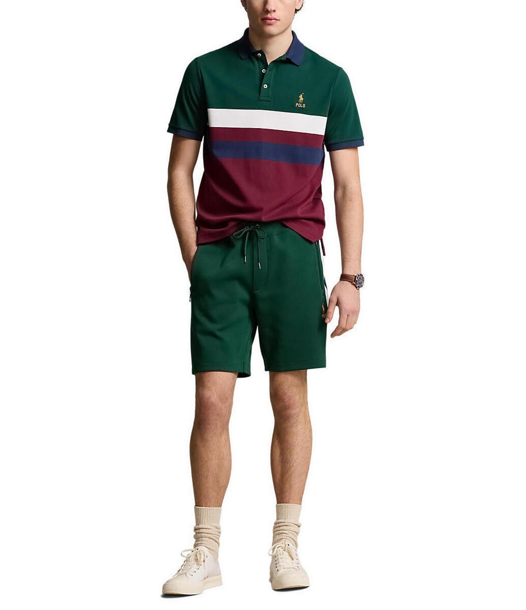 Polo Ralph Lauren Big & Tall Double-Knit 9.5#double; Inseam and 11.5#double; Inseam Shorts