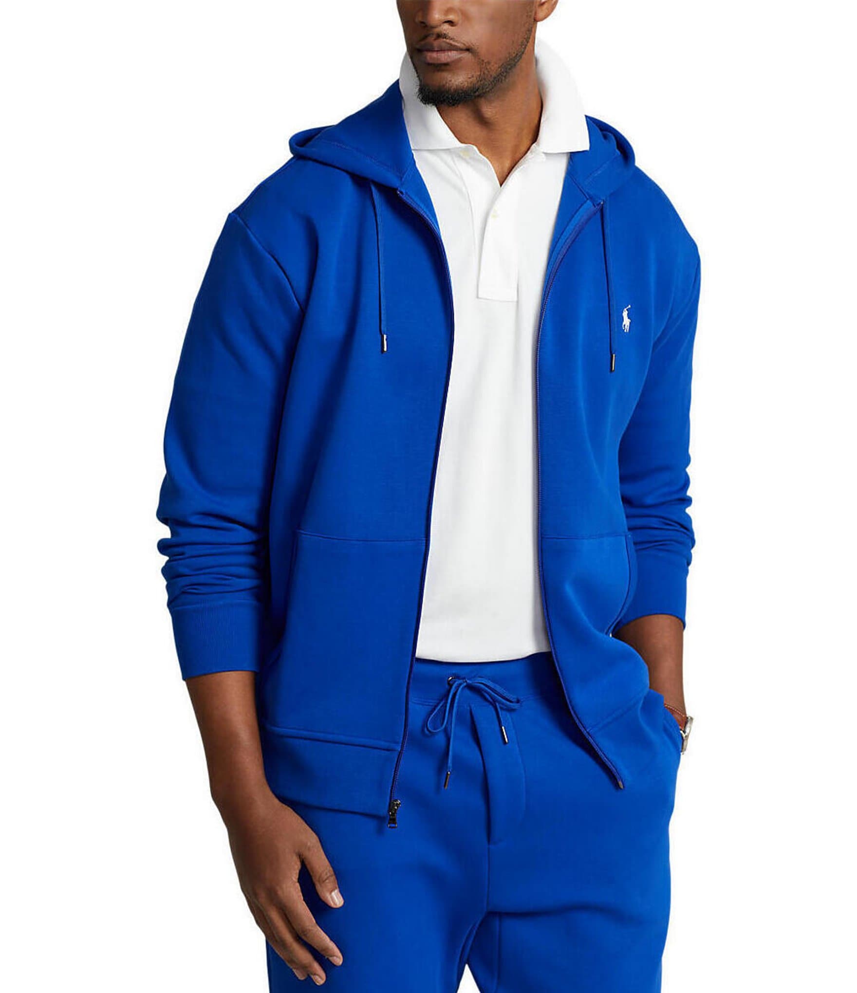 Ralph Lauren Kids zip-up cotton hoodie - Blue