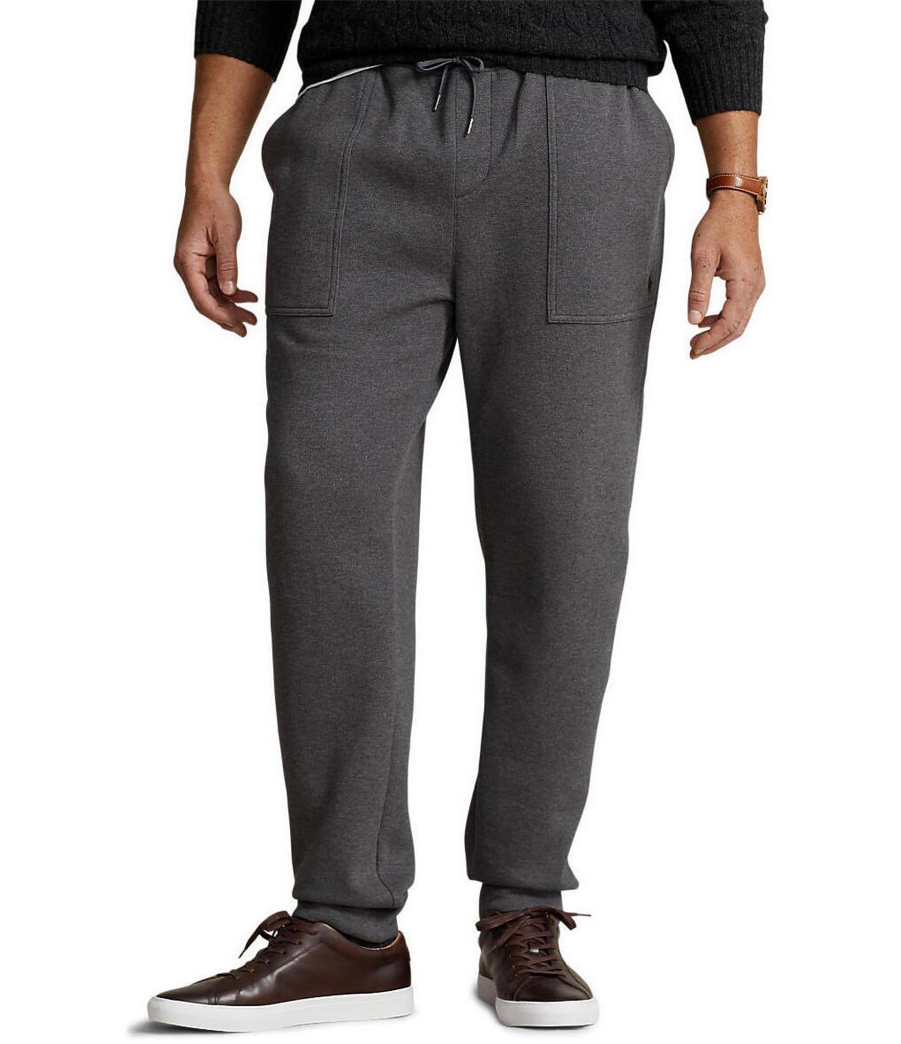 Polo Ralph Lauren mens Big & Tall Double Knit Jogger Pants, Black