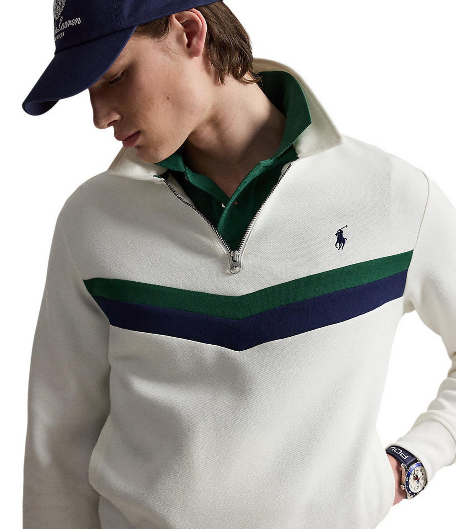 Polo Ralph Lauren Big & Tall Double-Knit Quarter-Zip Sweatshirt