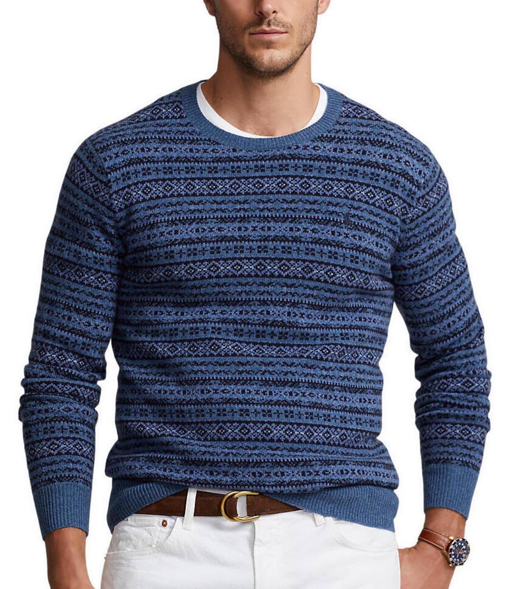 Polo Ralph Lauren Big & Tall Fair Isle Wool Sweater | Dillard's