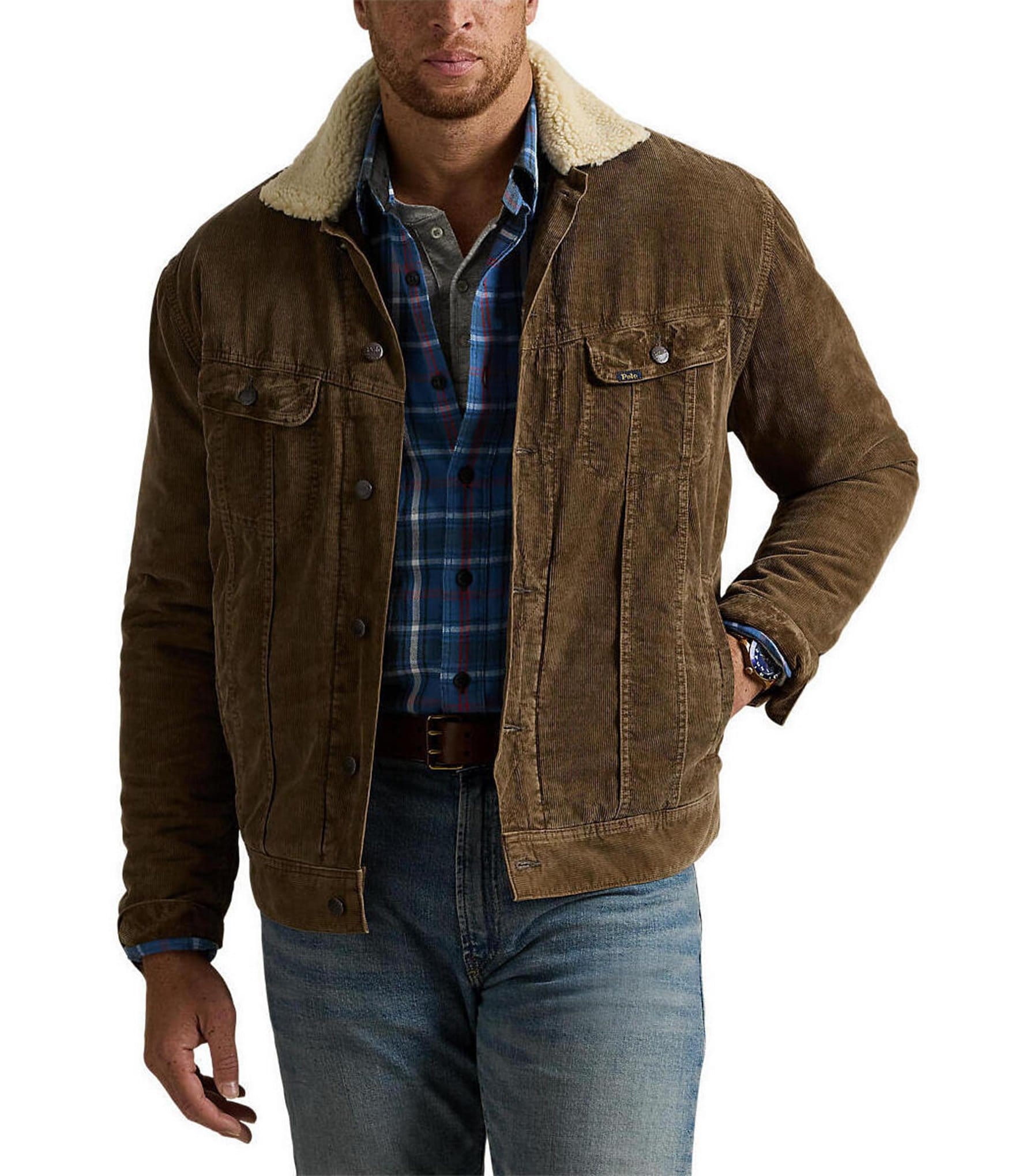 Polo Ralph Lauren Bomber Distressed outlet Corduroy Trucker Jacket