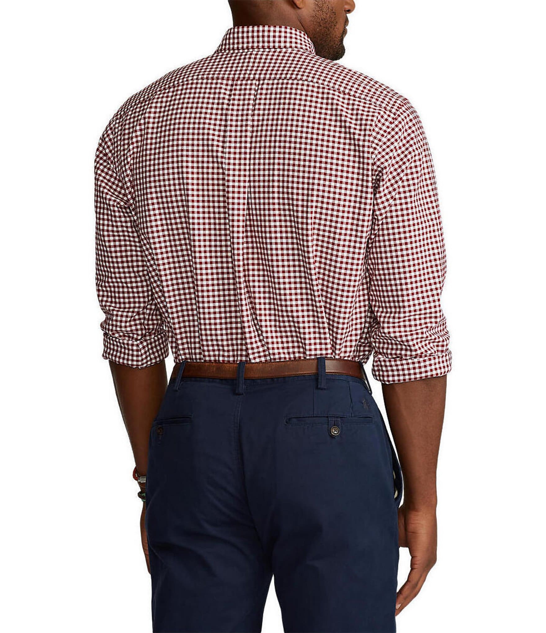 Polo Ralph Lauren Big & Tall Gingham Oxford Long-Sleeve Woven Shirt