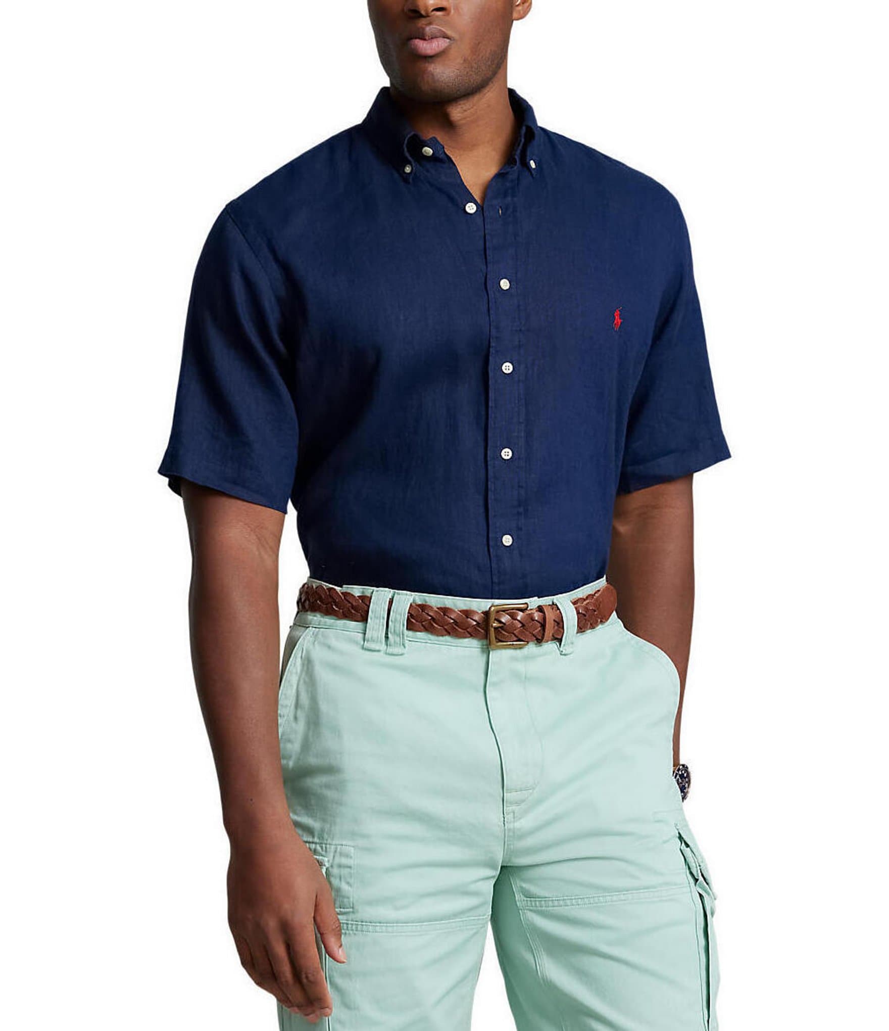 Polo Ralph Lauren Big & Tall Linen Short Sleeve Woven Shirt