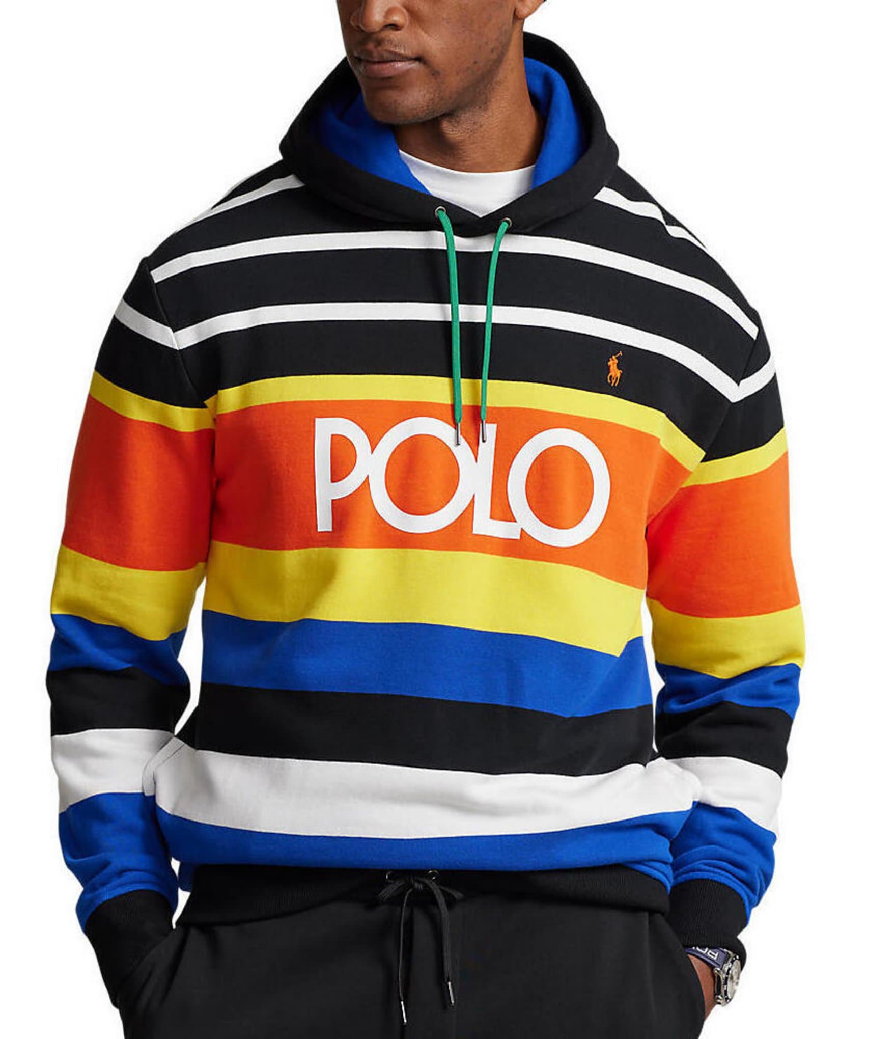 Polo Ralph Lauren Big & Tall Logo Striped Long Sleeve Fleece