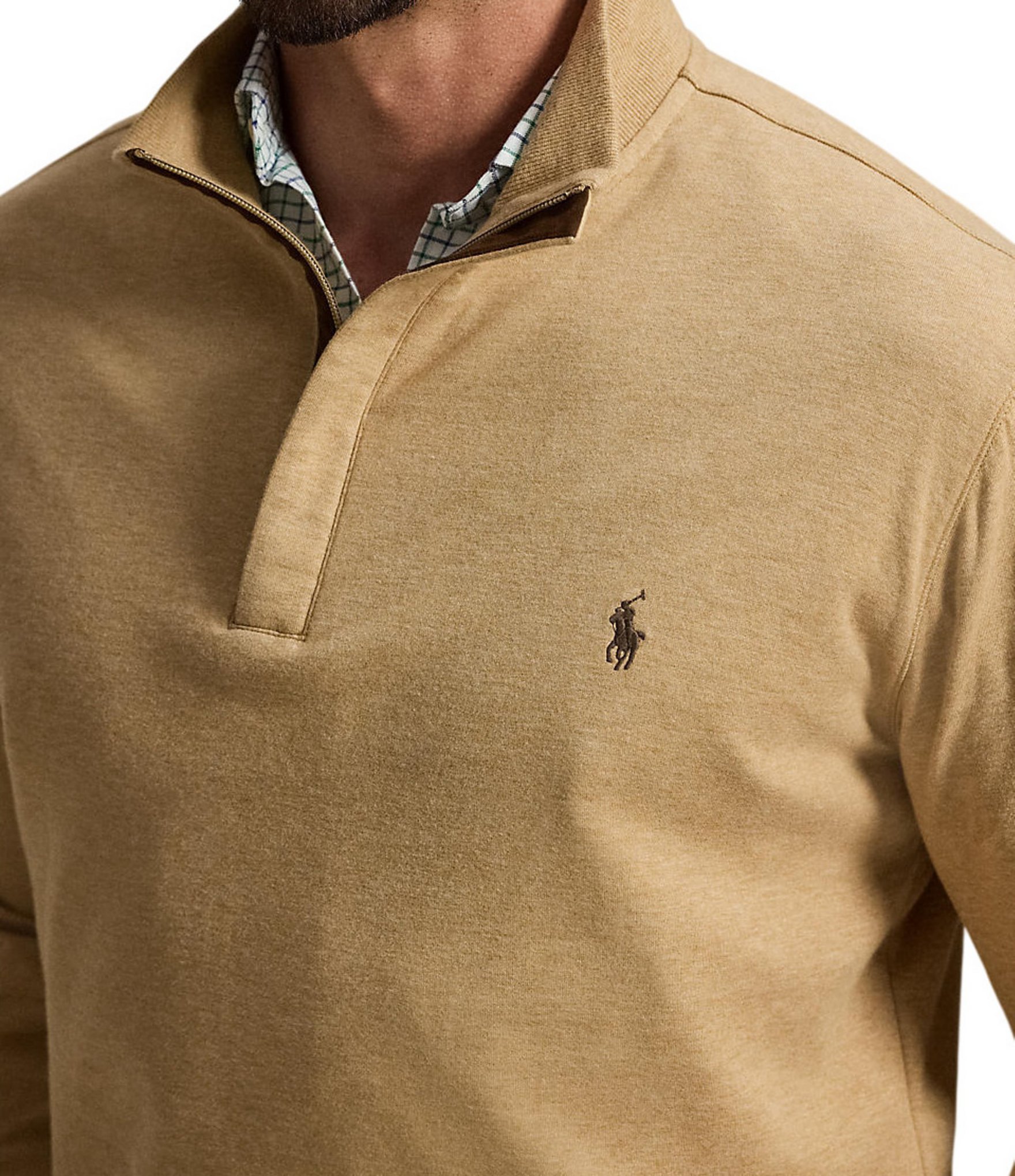 Polo Ralph Lauren Big & Tall Luxury Jersey Quarter-Zip Pullover