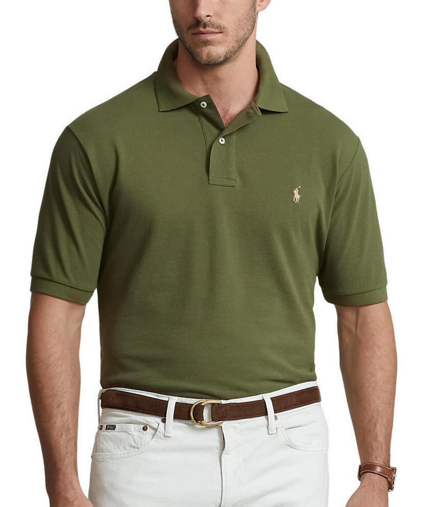Ralph Lauren Polo Shirt Mens Size 3XB Green Golf Casual Short Sleeve Adult