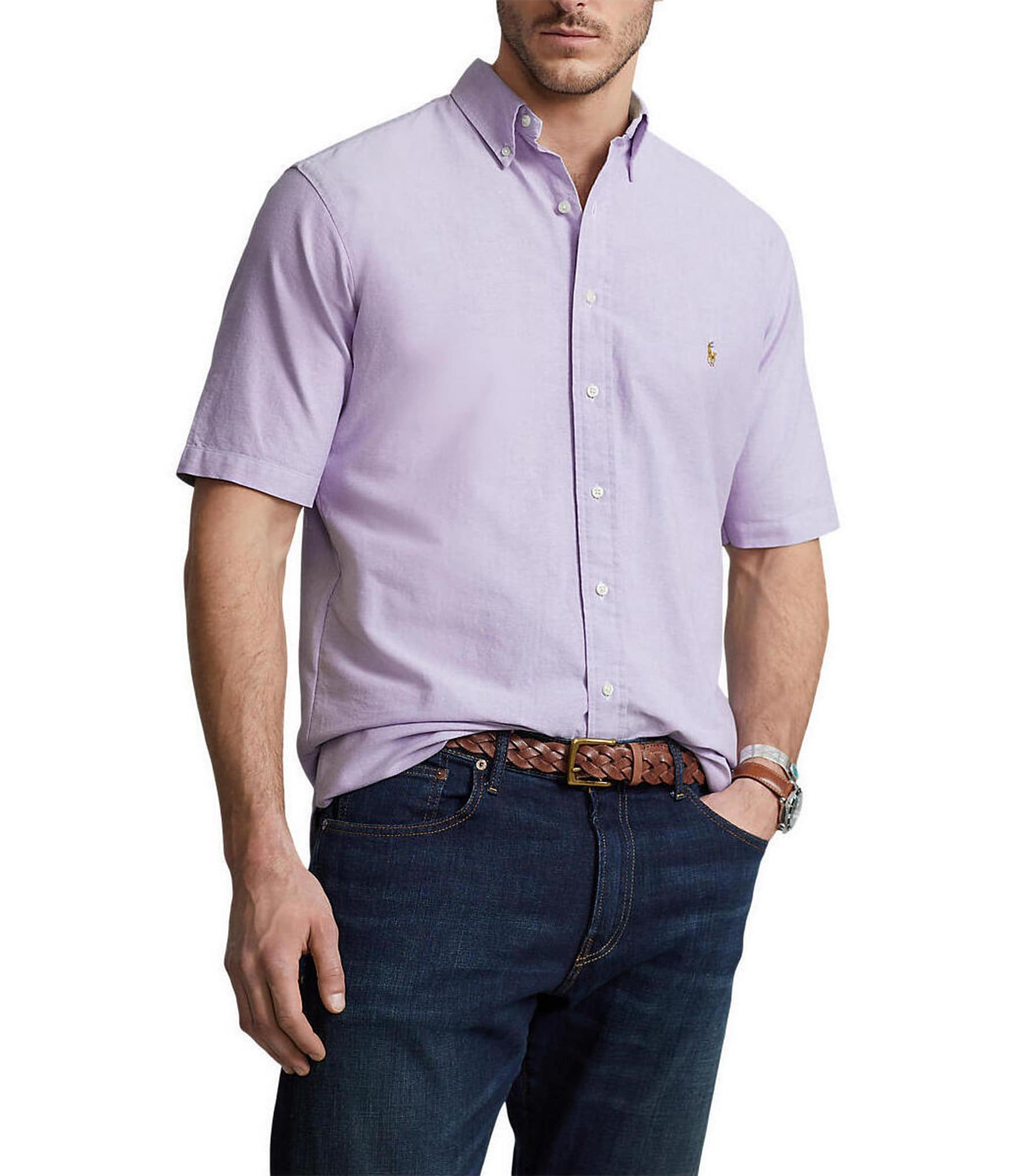 Polo Ralph Lauren Big & Tall Oxford Short Sleeve Woven Shirt Polo Ralph Lauren Big & Tall Oxford Short Sleeve Woven Shirt