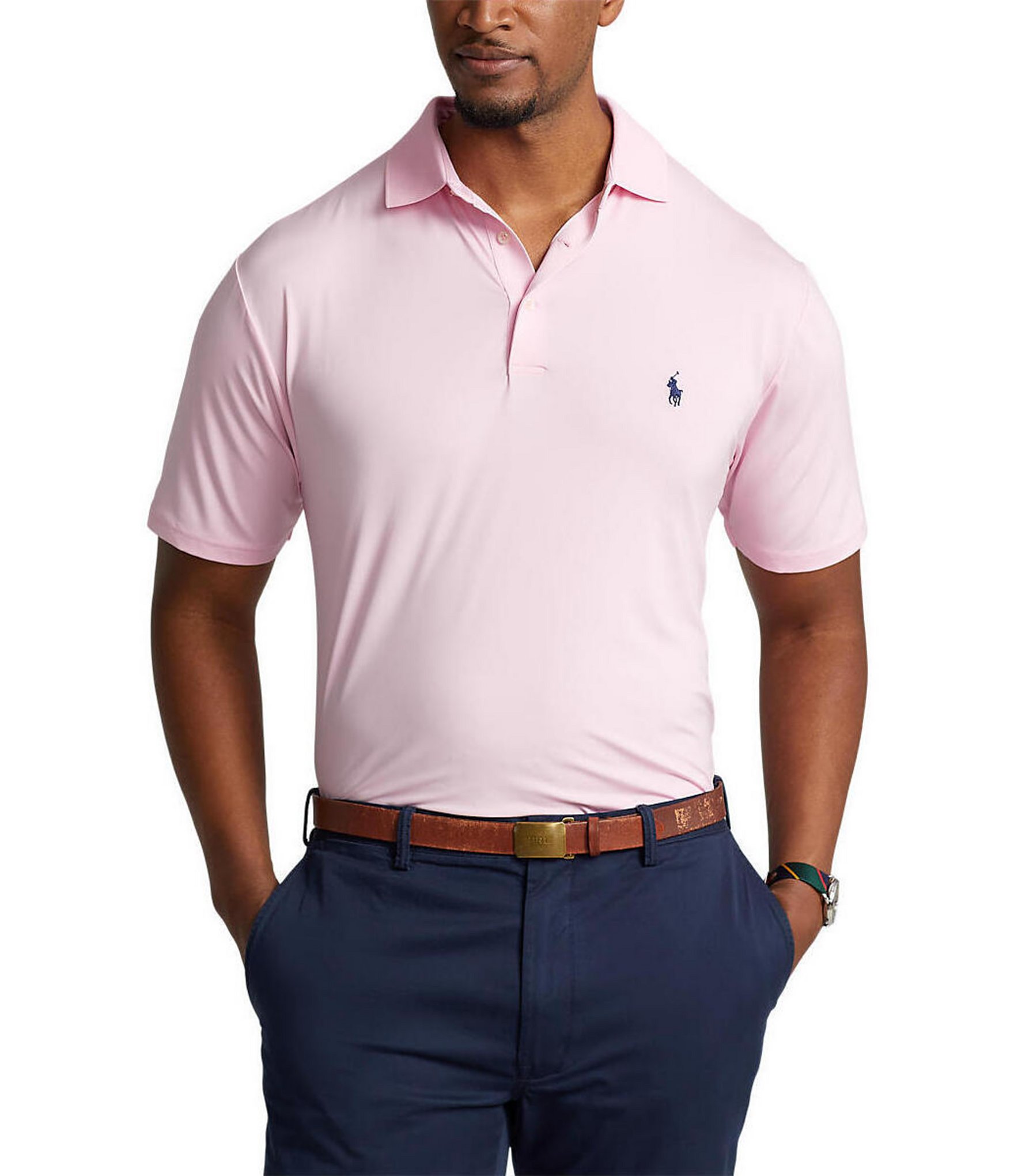 mens big and tall pink polo shirts