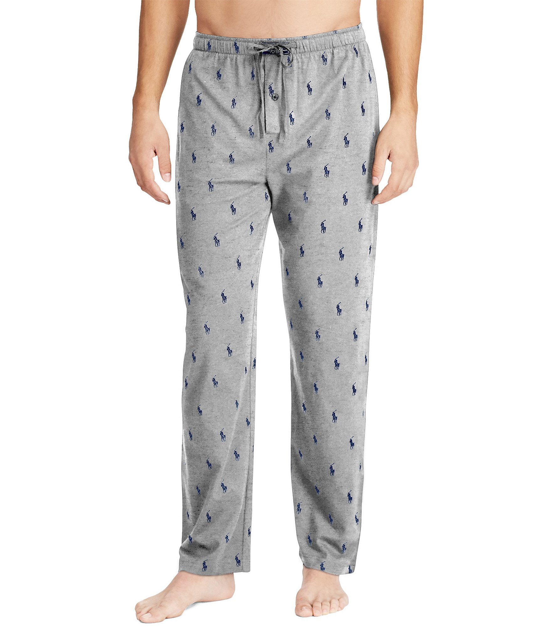 POLO RALPH LAUREN Men's Tall Man Printed Polo Woven Pajama Pant, RY28RT,  Black/White, 4XLT at  Men's Clothing store