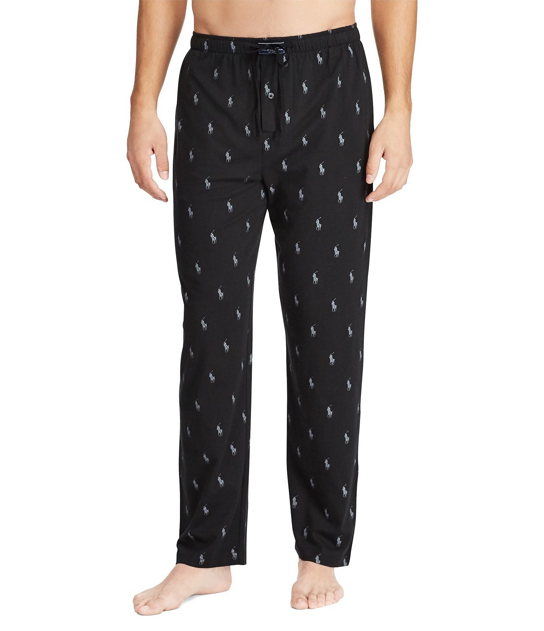 Tall Pony-Print Knit Pajama Pants 