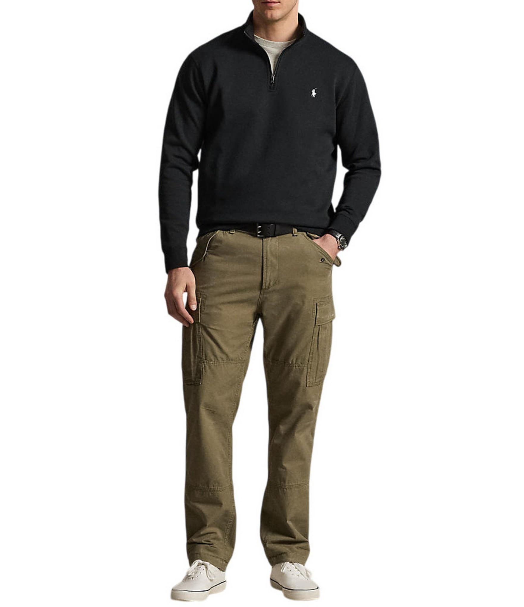 Polo Ralph Lauren Big & Tall Quarter Zip Double Knit Pullover