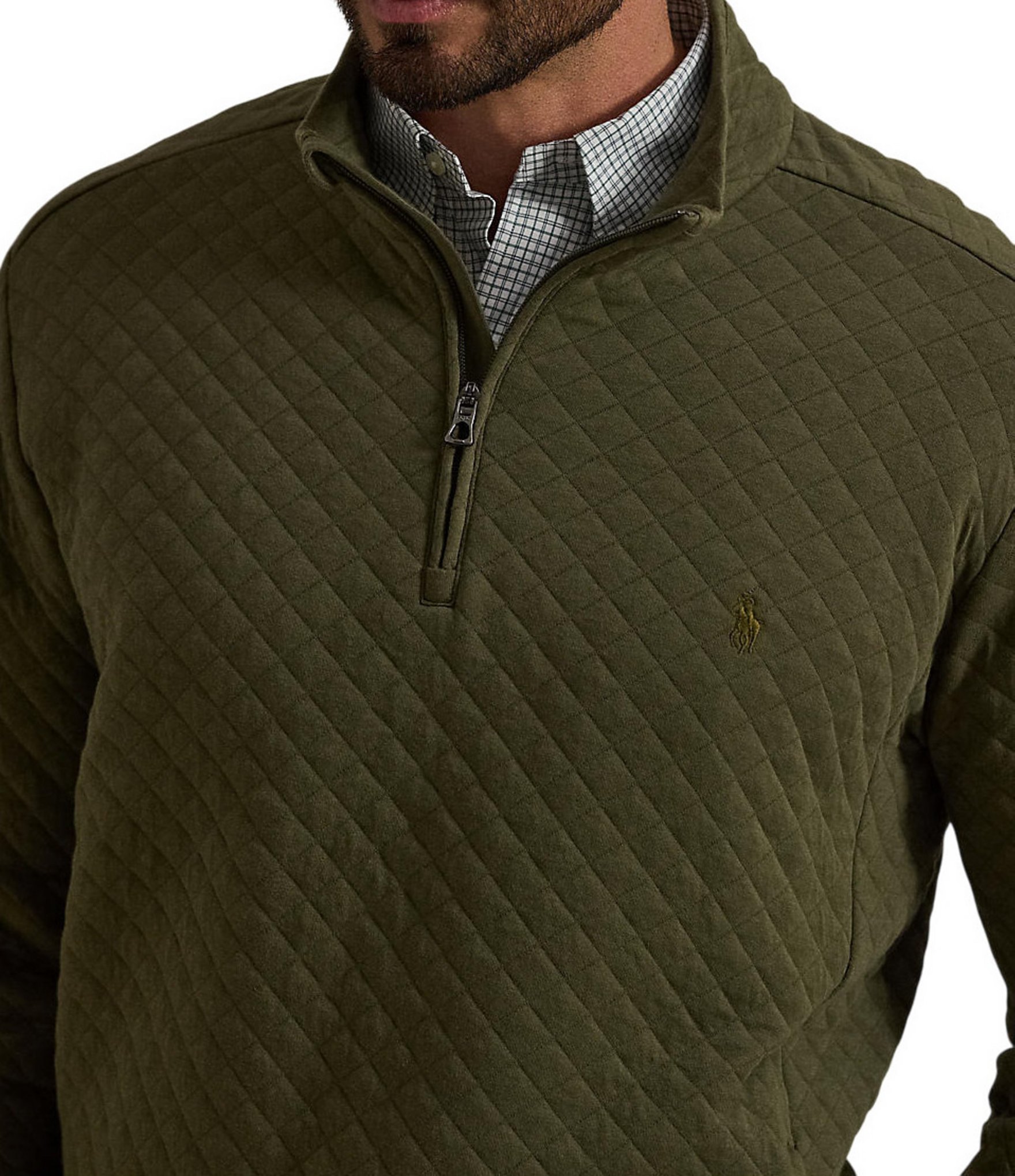 Polo Ralph Lauren Big & Tall Quilted Double Knit Jersey Pullover