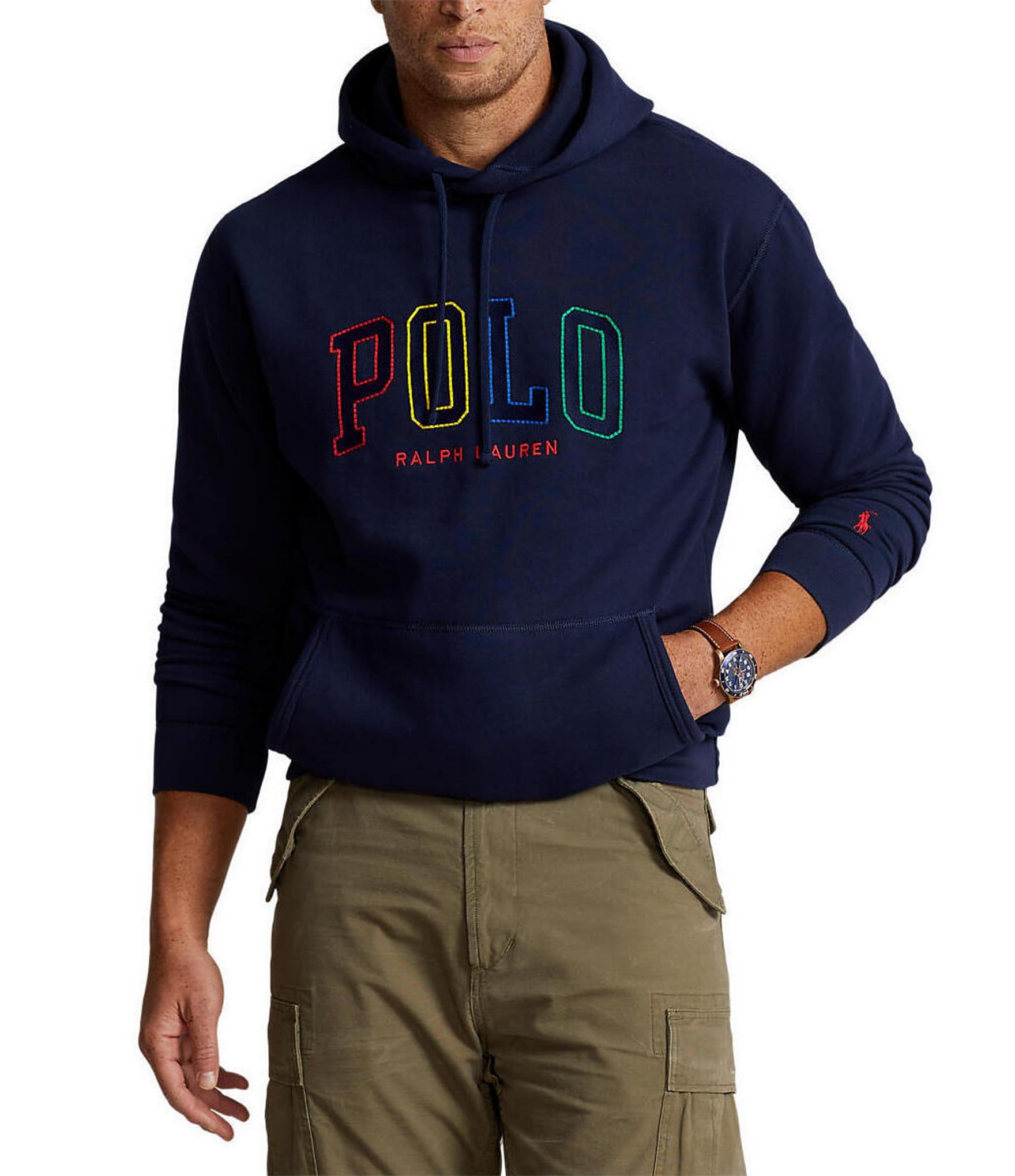 Ralph Lauren Polo Bear Color-Blocked Hoodie Big and Tall sz 3XB