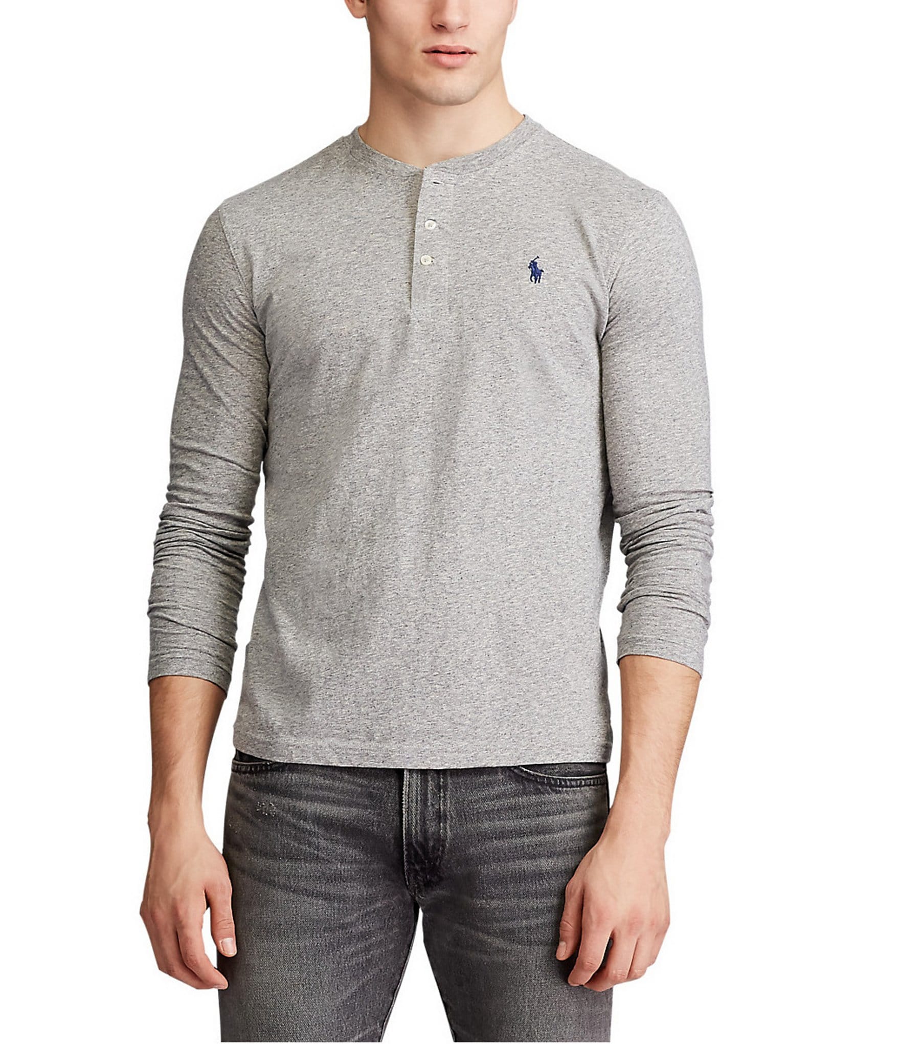 Polo Ralph Lauren Big & Tall Slub Jersey Long-Sleeve Henley | Dillard's