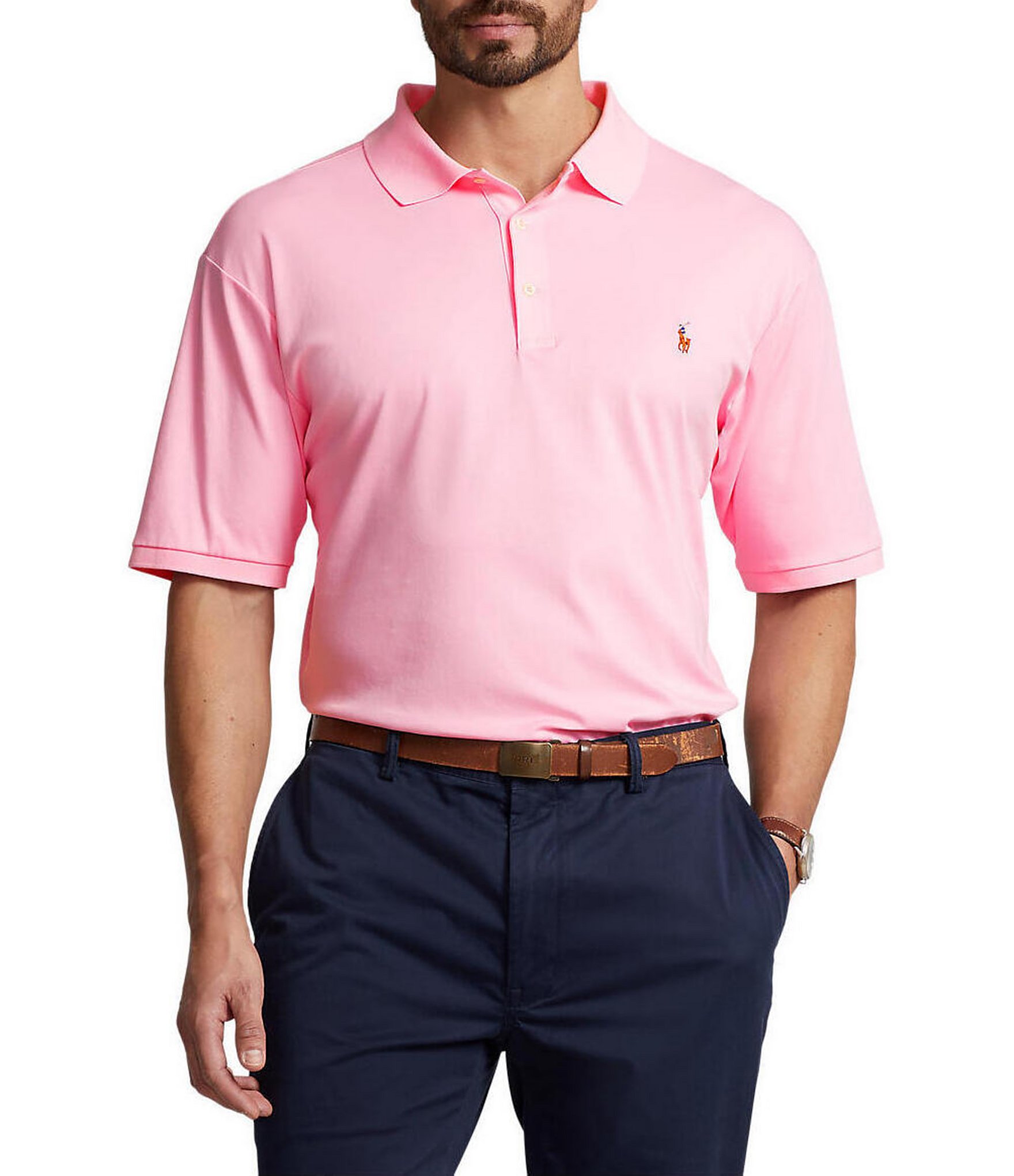 Mens pink polo sale shirt ralph lauren