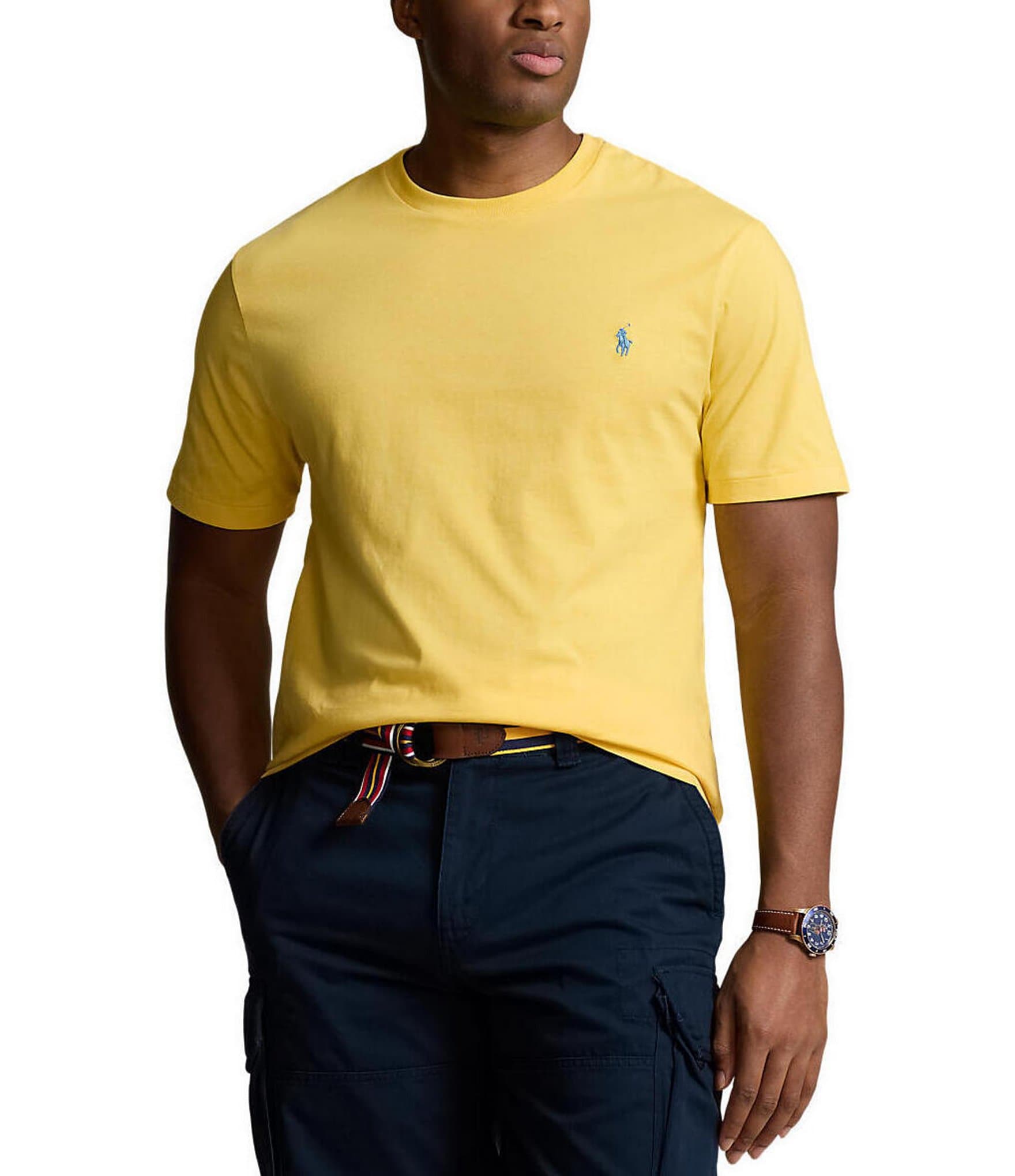 Yellow polo shirt deals big and tall