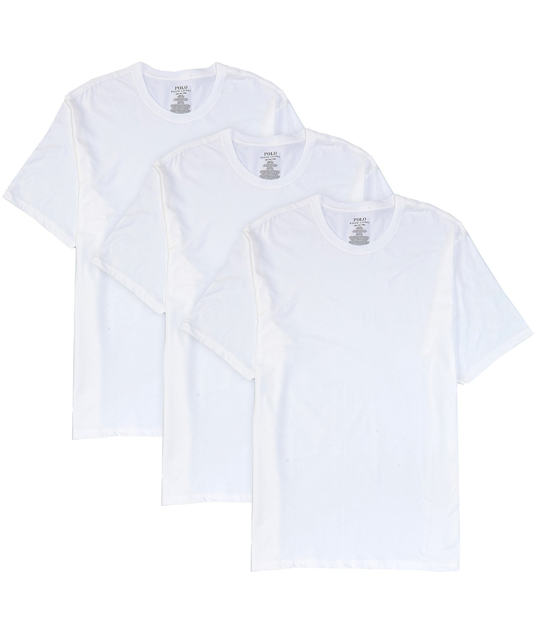 Polo Ralph Lauren Big & Tall Stretch Classic Fit Crew 3-Pack Tees ...