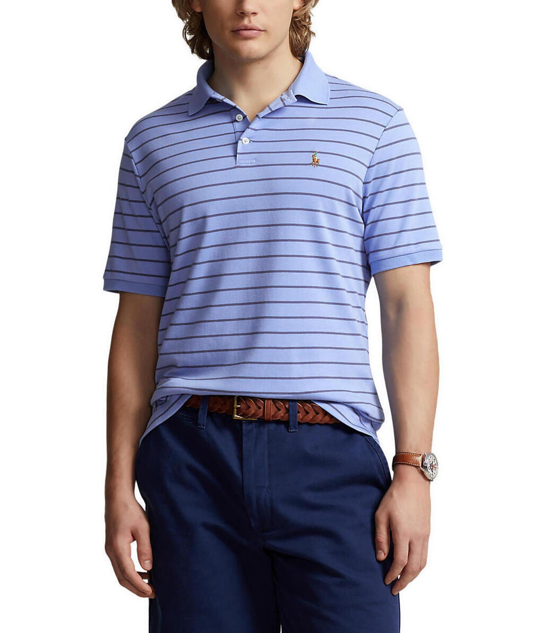 Polo Ralph Lauren Big & Tall Stripe Soft Cotton Short Sleeve Polo Shirt