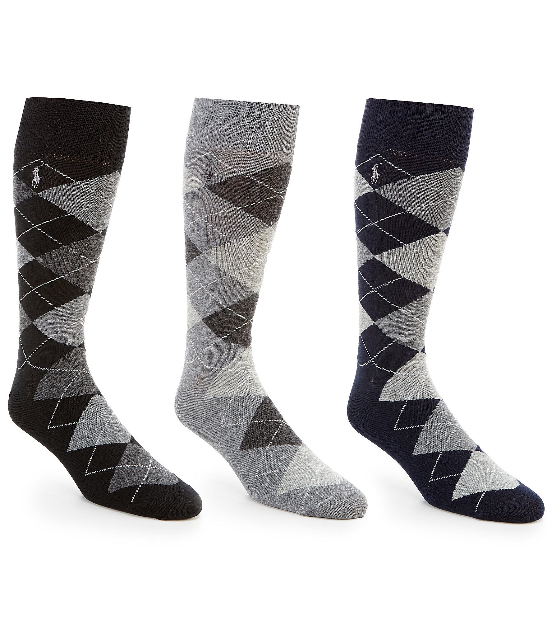 Polo Ralph Lauren Big & Tall Super-Soft Dress Socks 3-Pack