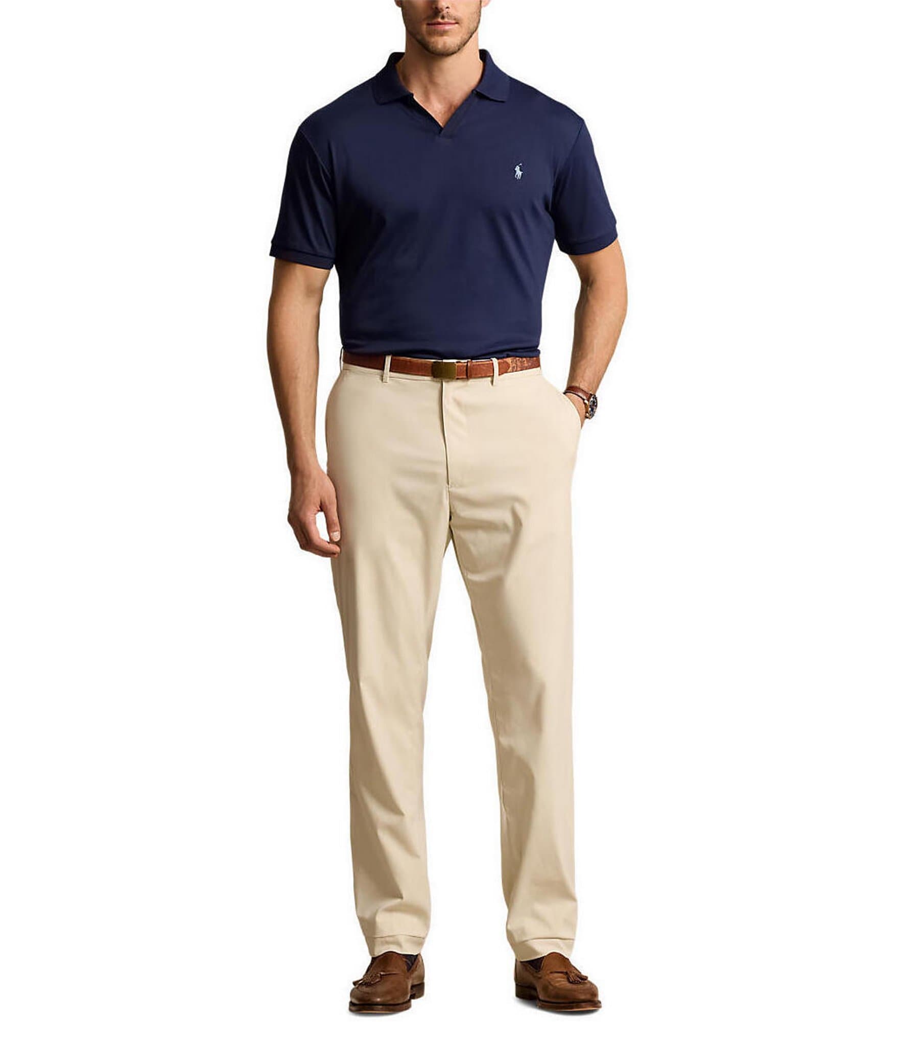 Polo Ralph Lauren Big & Tall Tailored Fit Flat Front Performance Twill Pants